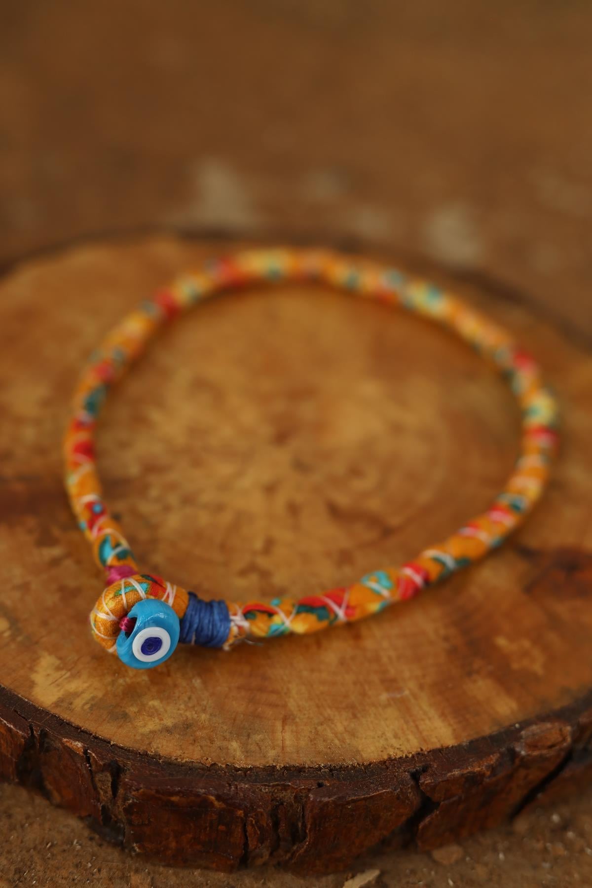 Renkli Nazar Boncuğu Detaylı Tasarım Kolye