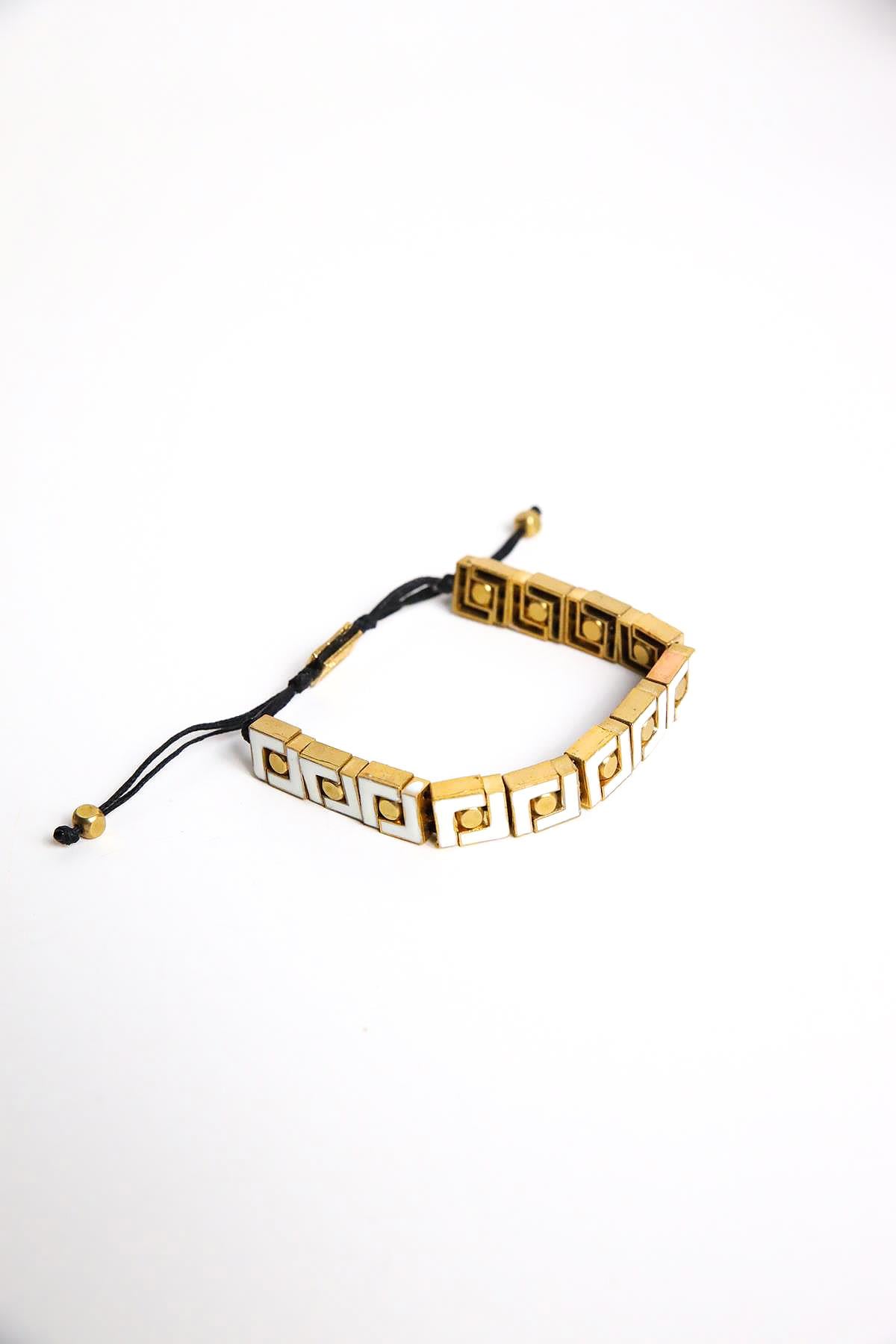  Beyaz Alloy Tasarım Ayarlanabilir Bileklik