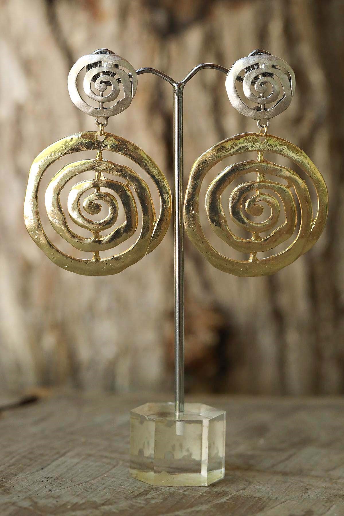 Spiral Tasarım Kaplama Küpe