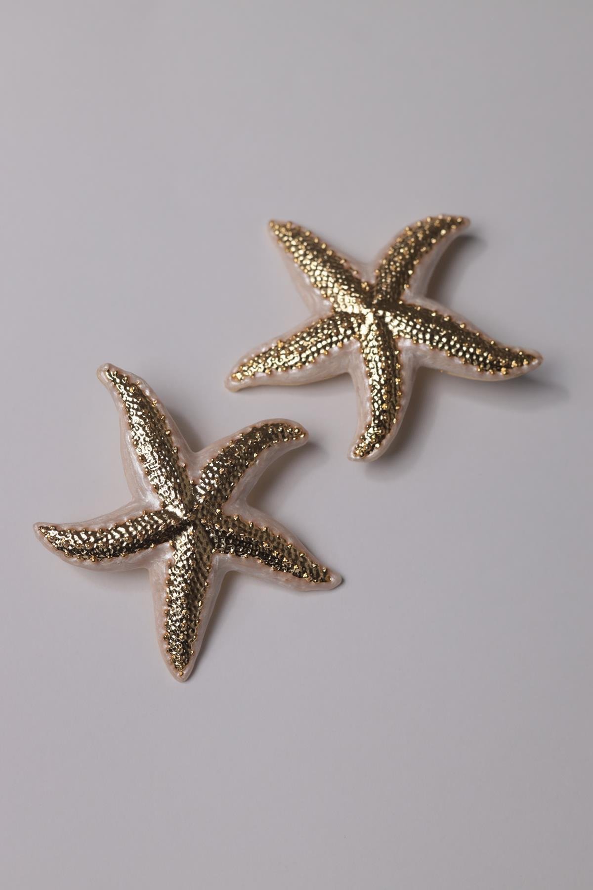 Mineli Deniz Yıldızı Küpe