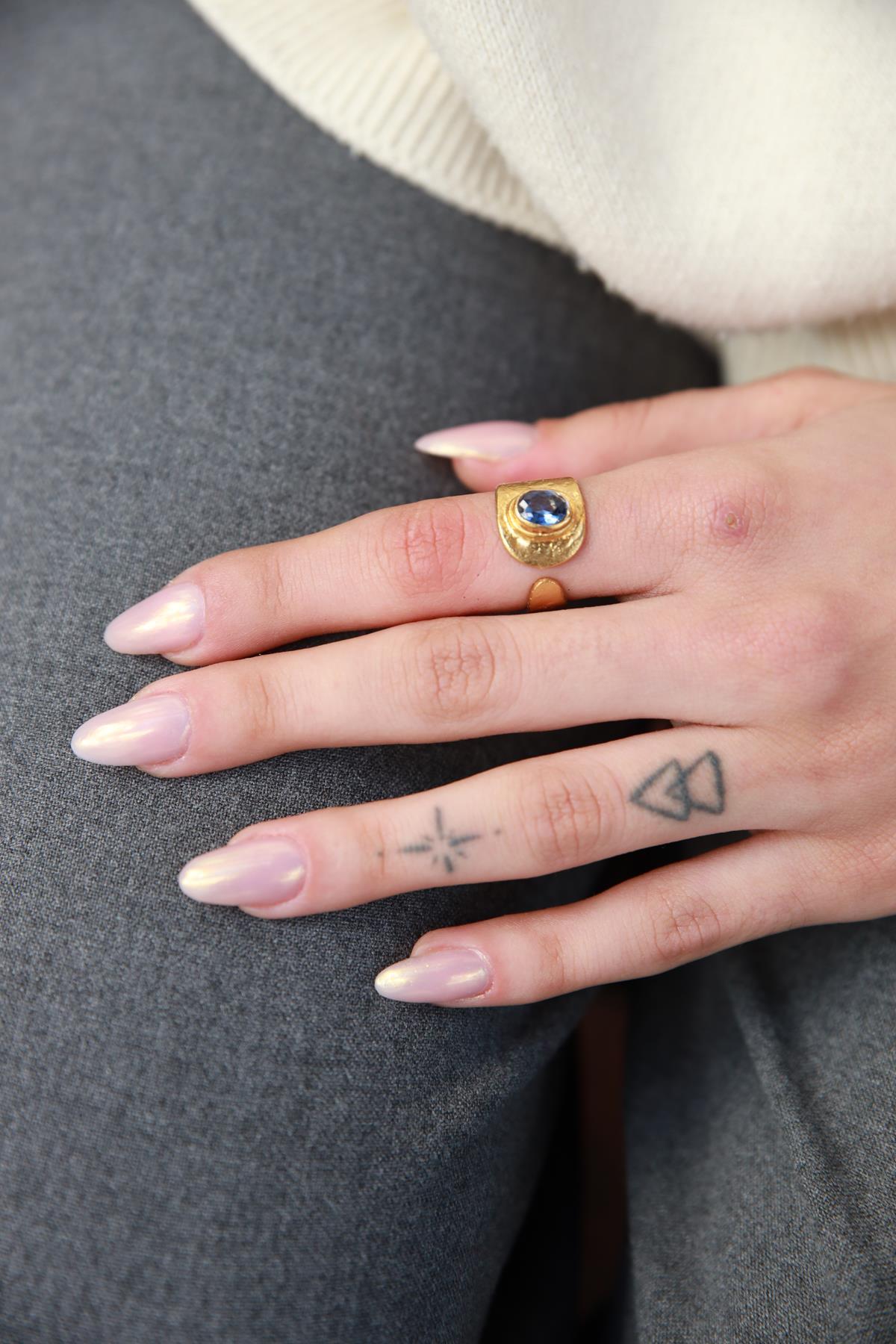 Mavi Taşlı Yüzük