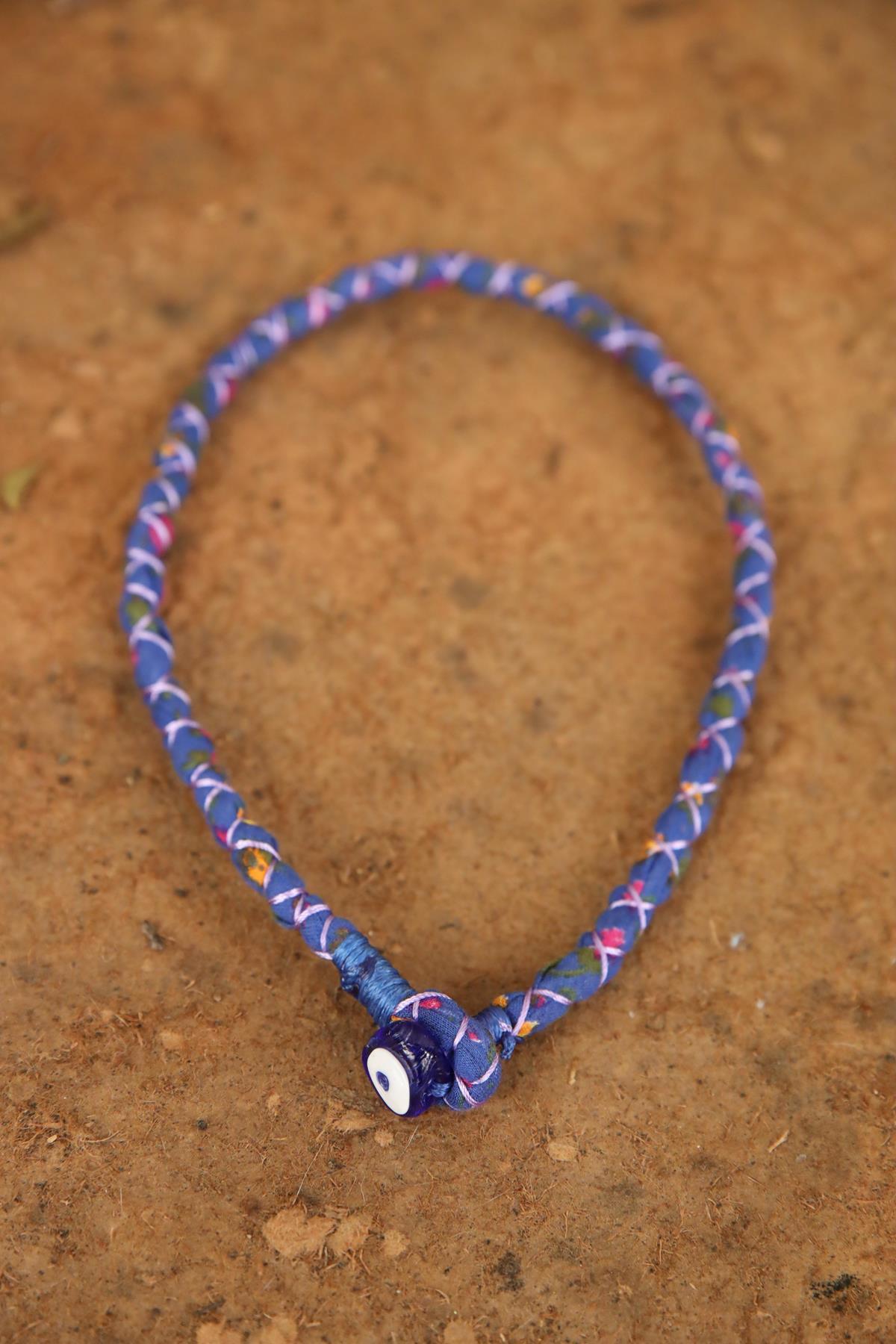 Renkli Nazar Boncuğu Detaylı Tasarım Kolye