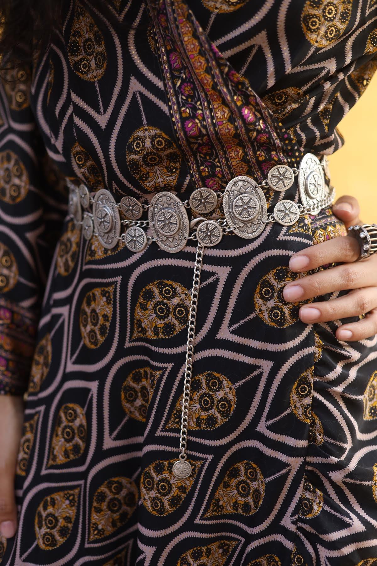 Silver Plated Antique Design Belt