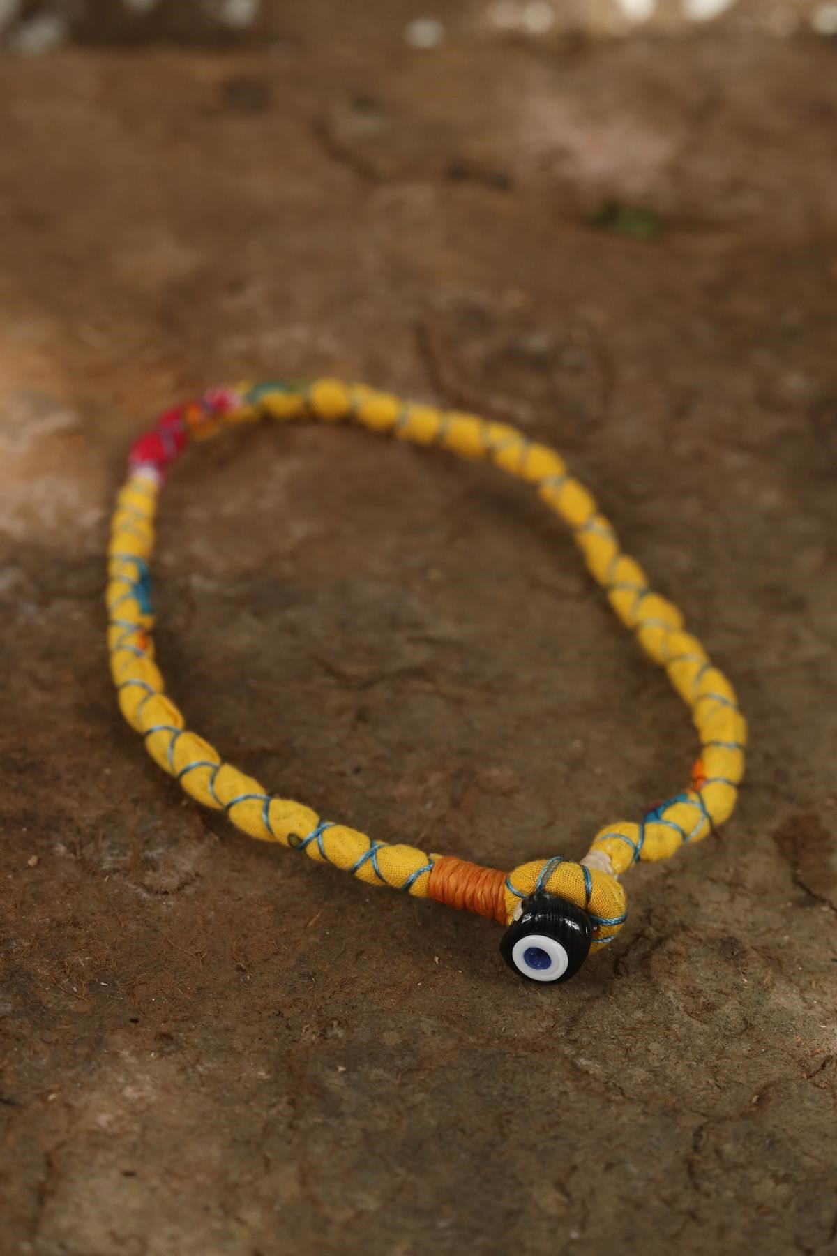 Renkli Nazar Boncuğu Detaylı Tasarım Kolye