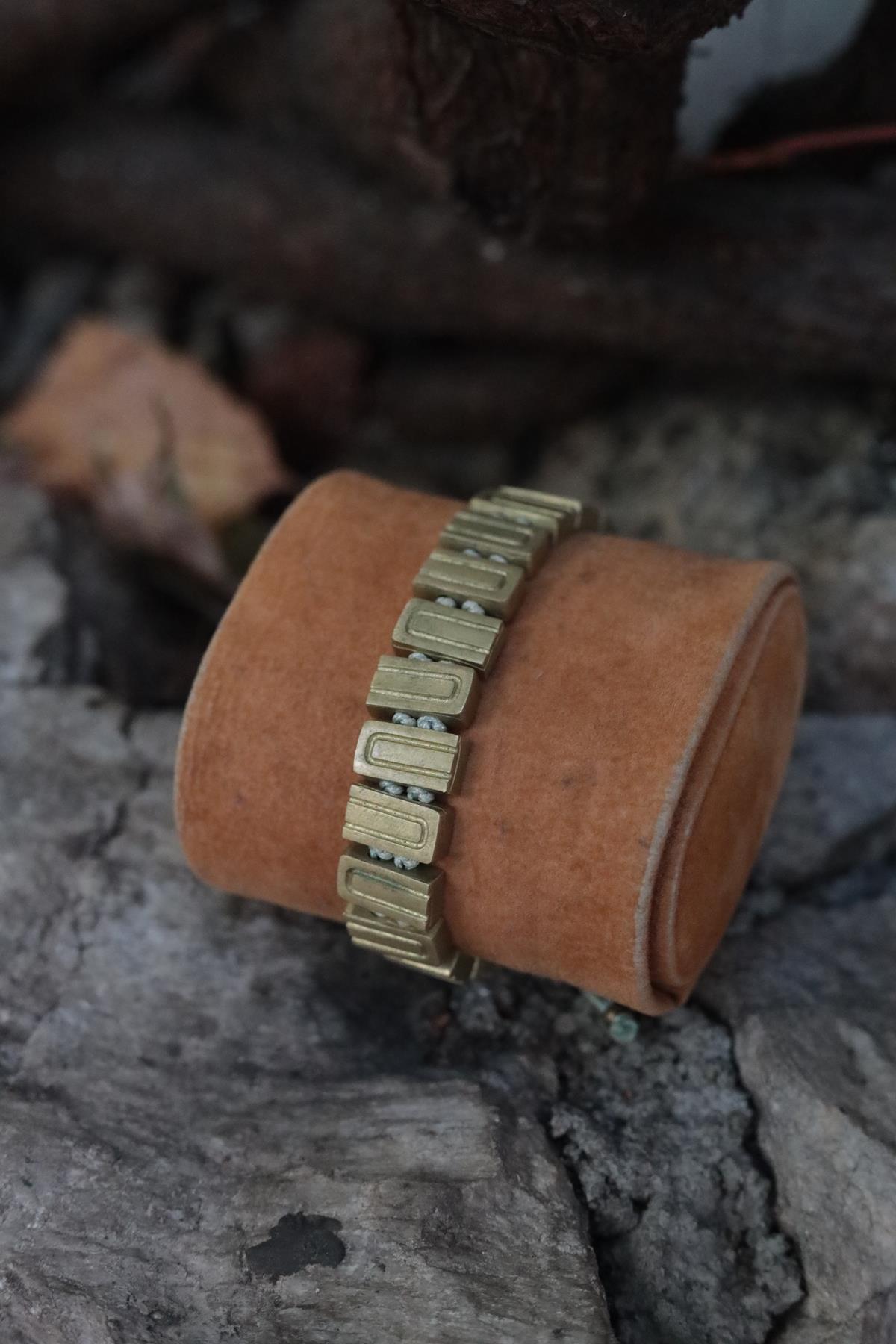 Alloy Madeni Turkuaz İpli El Yapımı Bileklik