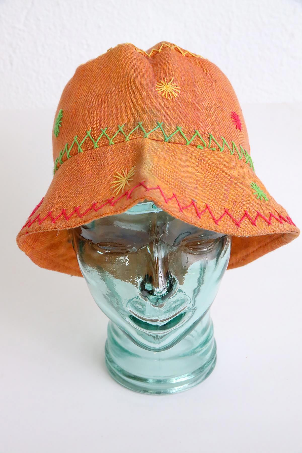 Orange ethnic hat. Limited Edition and Limited Quantities! The Turkey Trot Race  main image 3