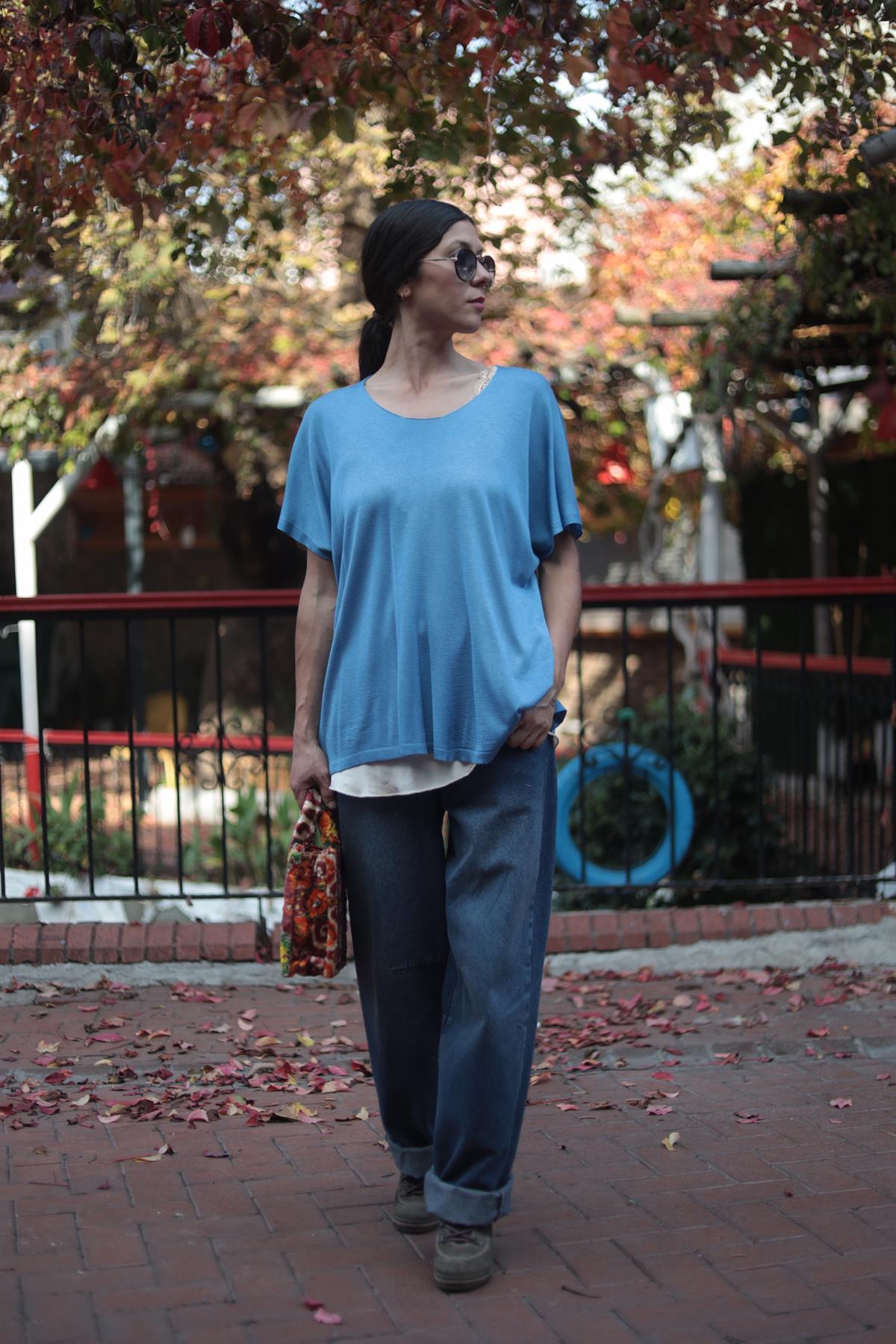 Mavi Oversize Triko Bluz