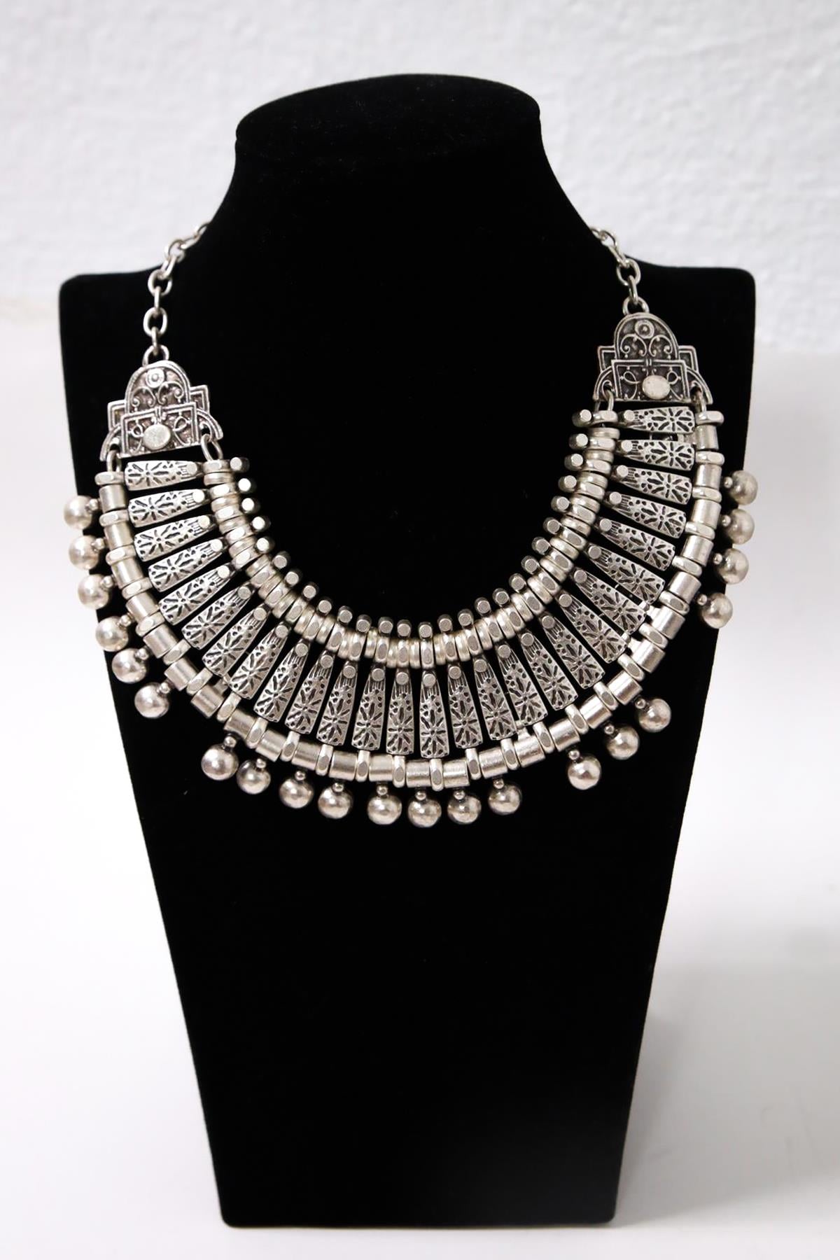 Gümüş Kaplama Antik Tasarım Kolye - Şaman Butik Gümüş Kaplama Antik Tasarım Kolye