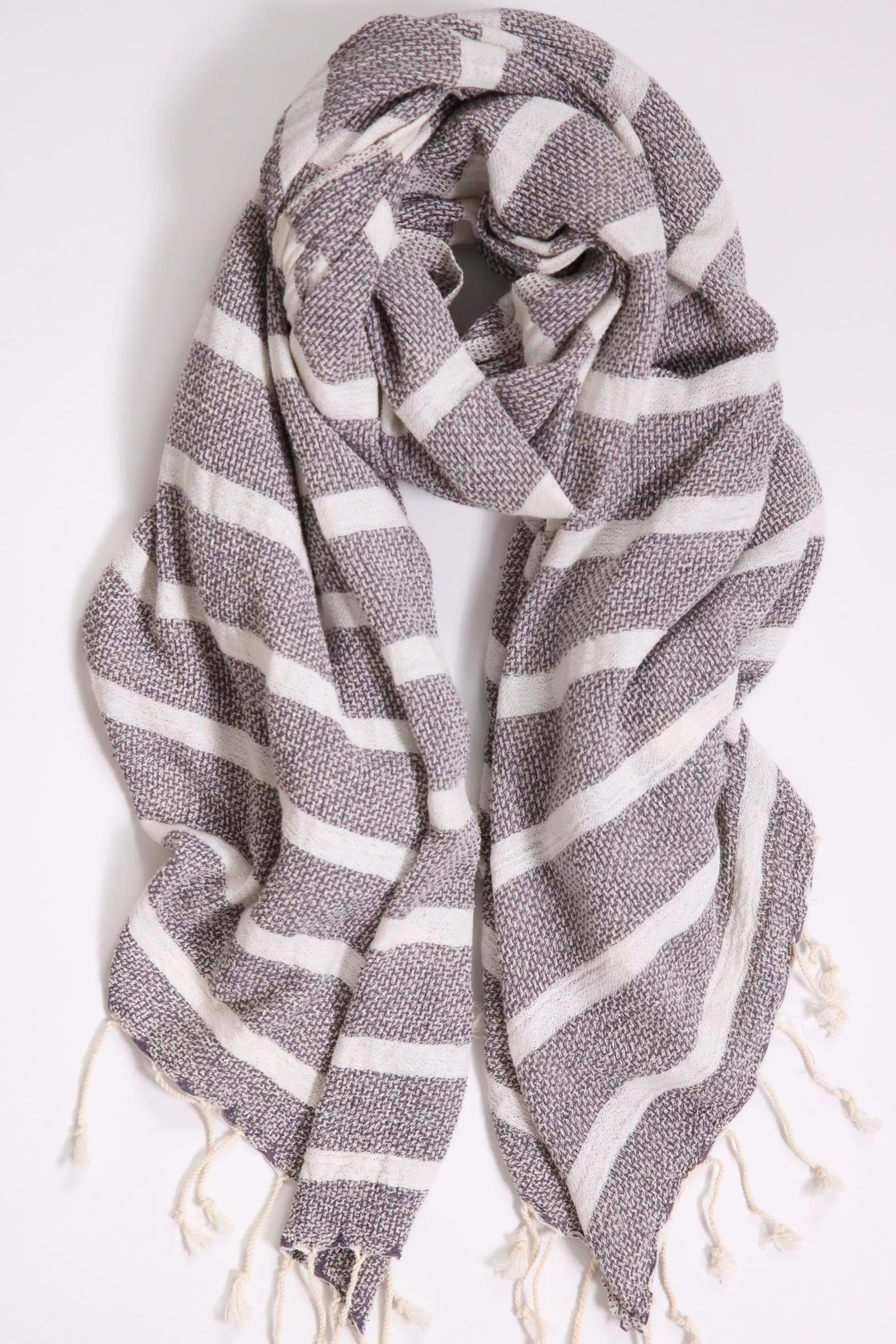  Gri Şile Çizgili Peştamal