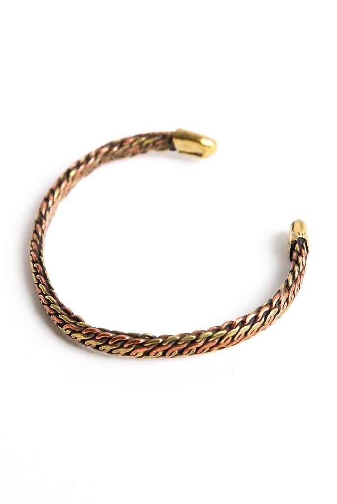  Örgü Tasarım Silindir Bronz Bileklik