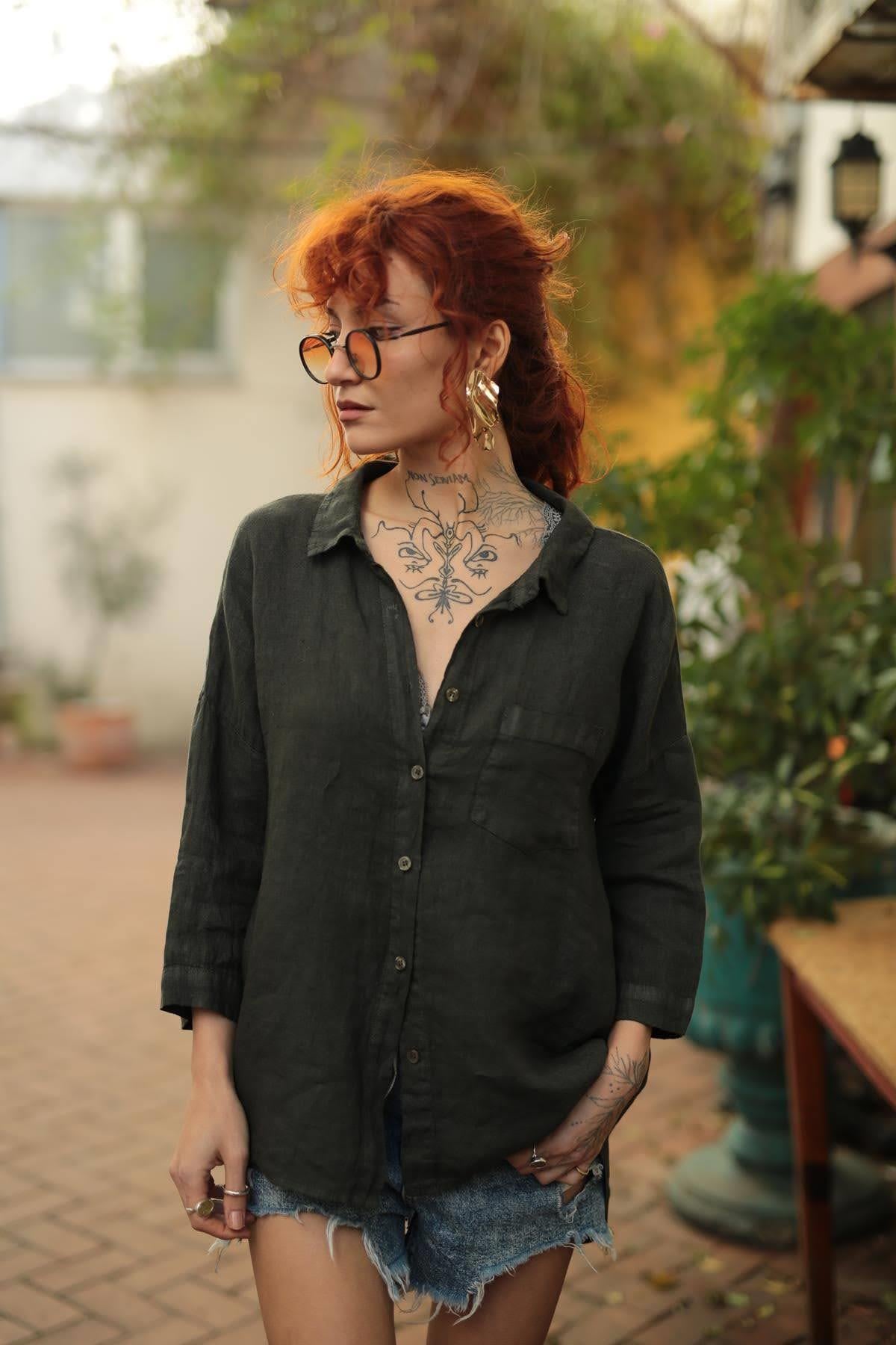 Anthracite Back Ring Detailed Shirt