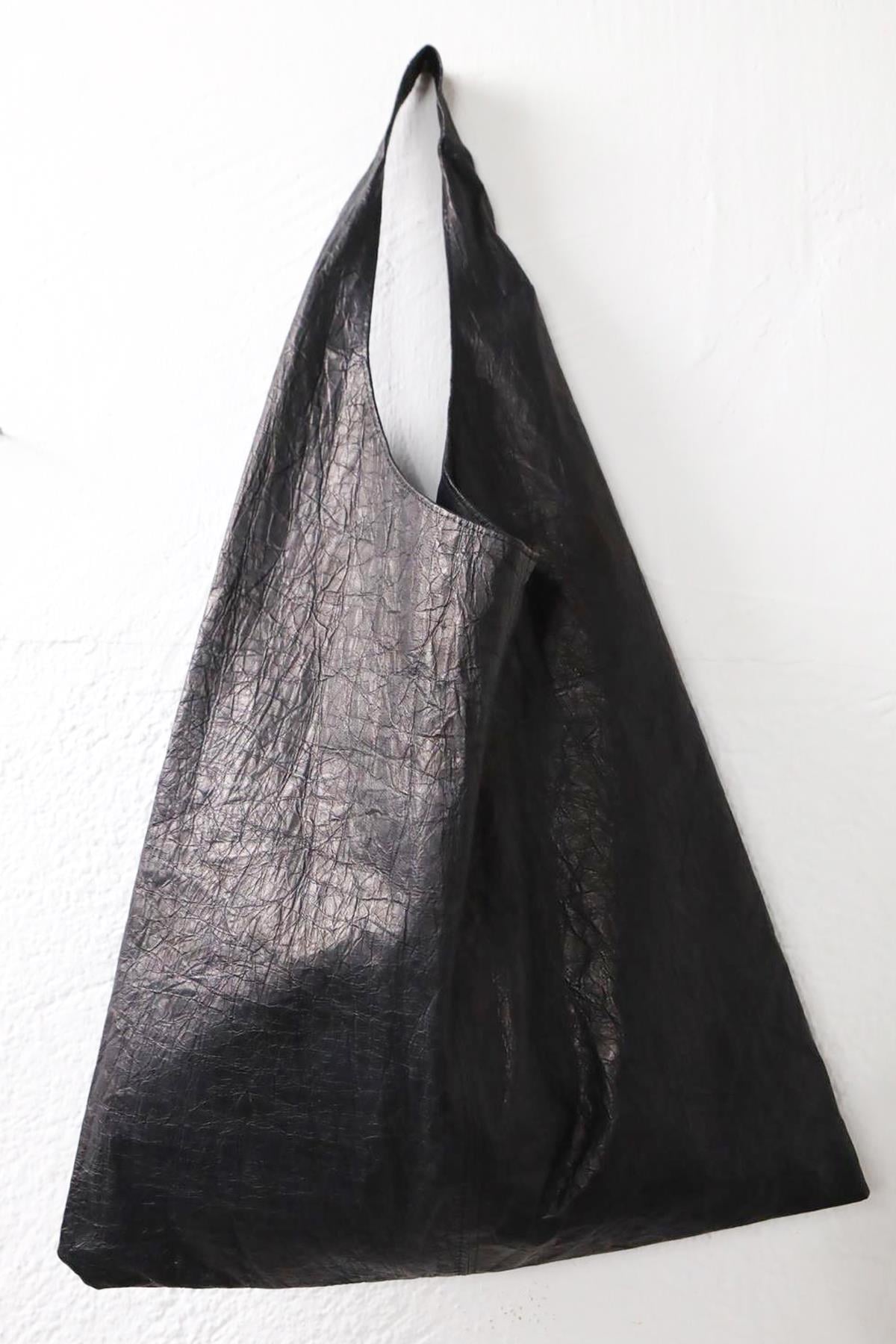  Siyah Cüzdanlı Parşömen Deri Çanta