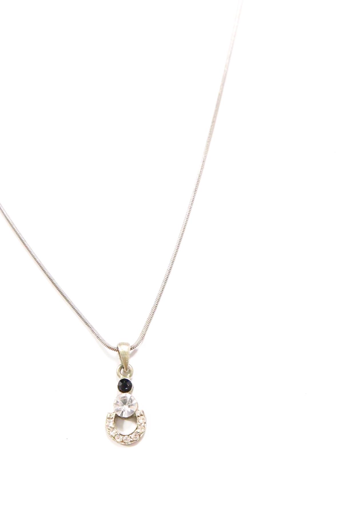 Siyah Detaylı Kristal Kolye - Şaman Butik Siyah Detaylı Kristal Kolye