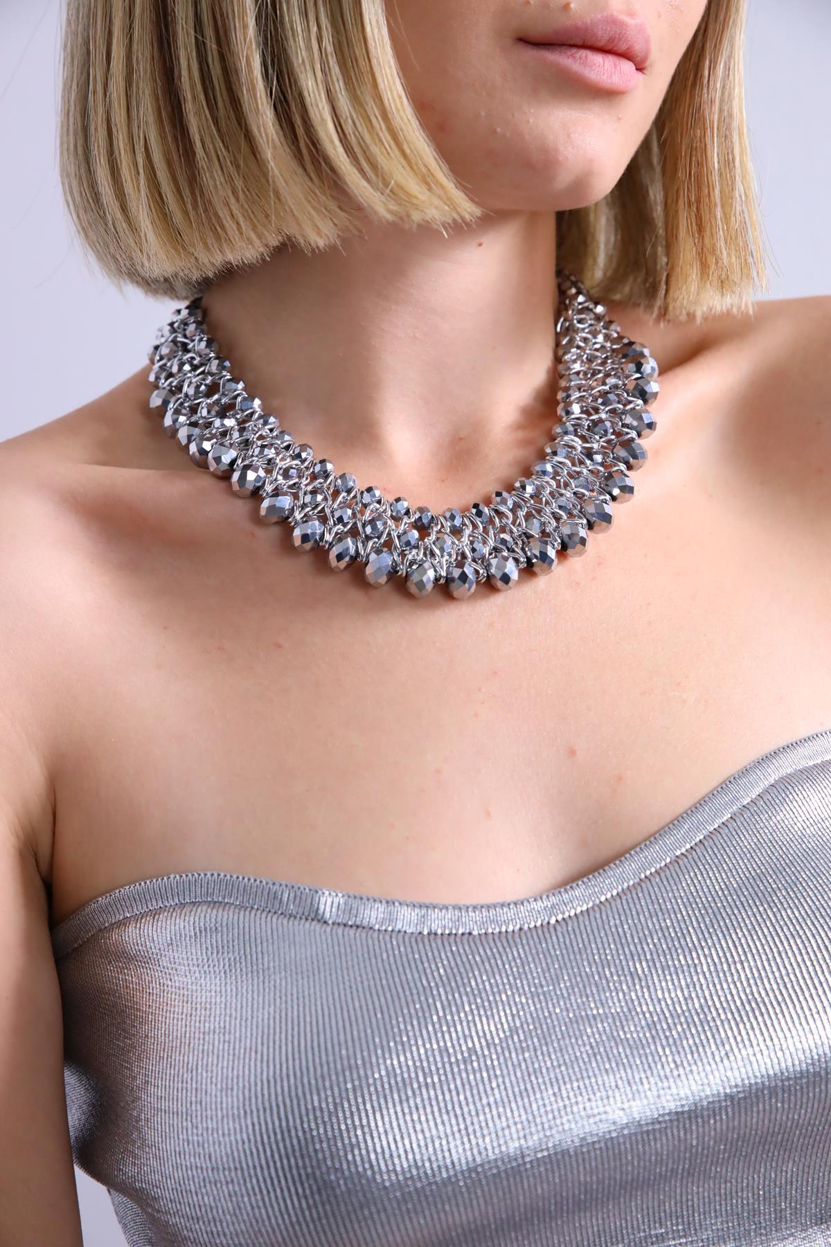 Parıltılı Tasarım Kolye - Şaman Butik Parıltılı Tasarım Kolye