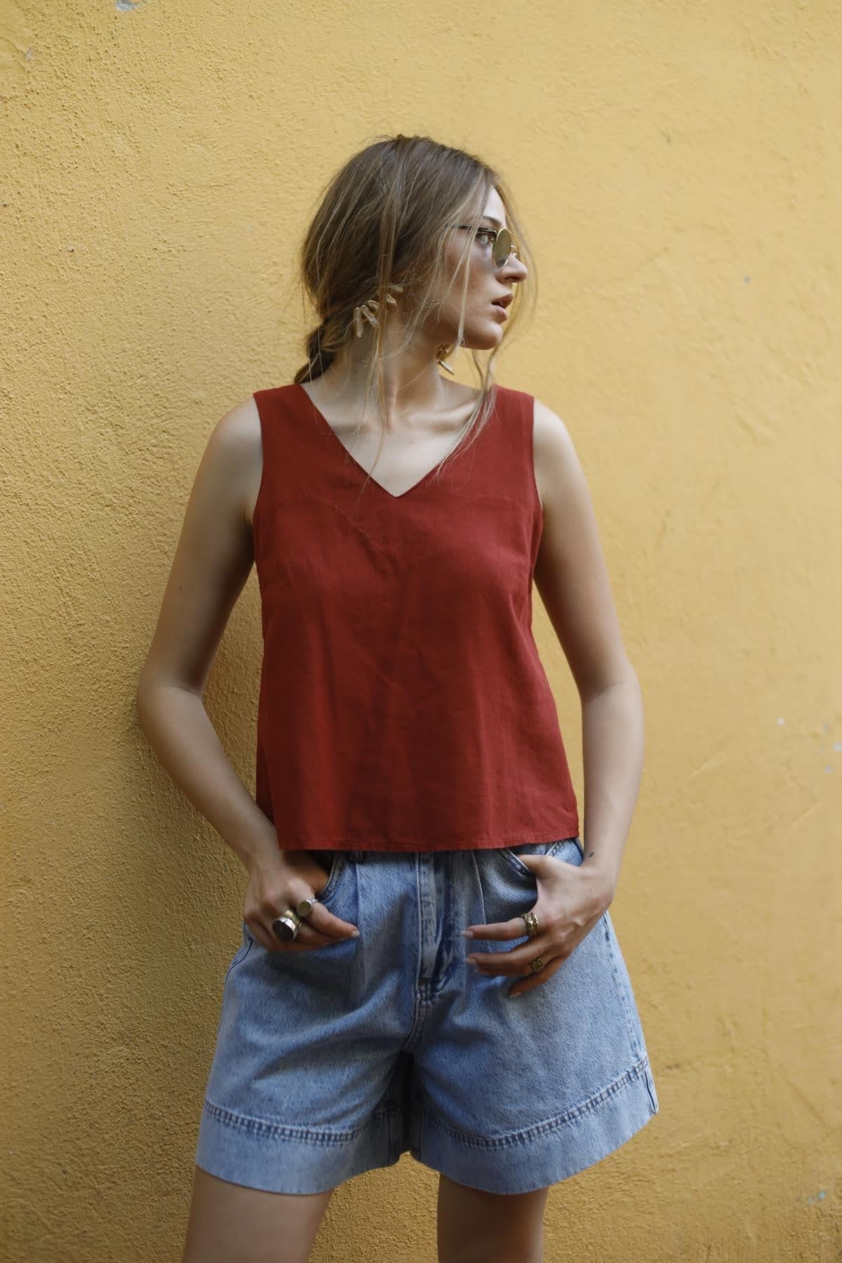 Kiremit Rengi Albin Bluz