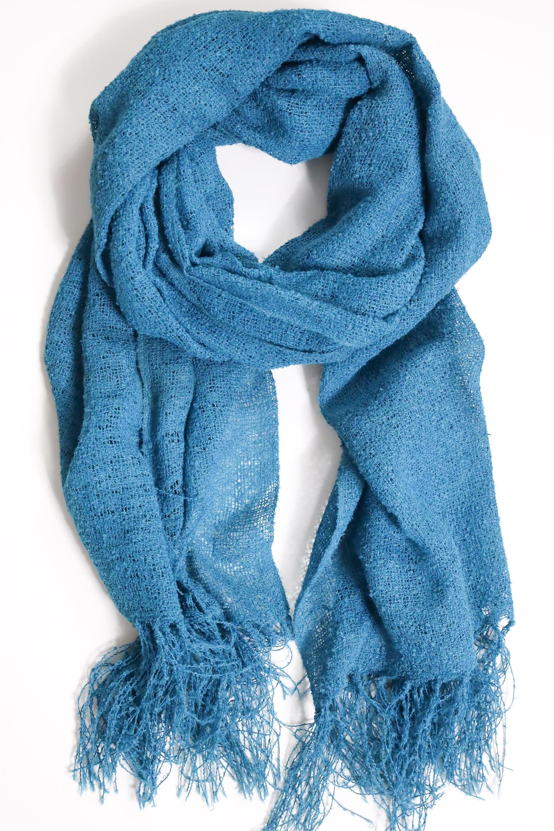 Petrol Mavisi Ajurlu Şal - Şaman Butik Petrol Mavisi Ajurlu Şal