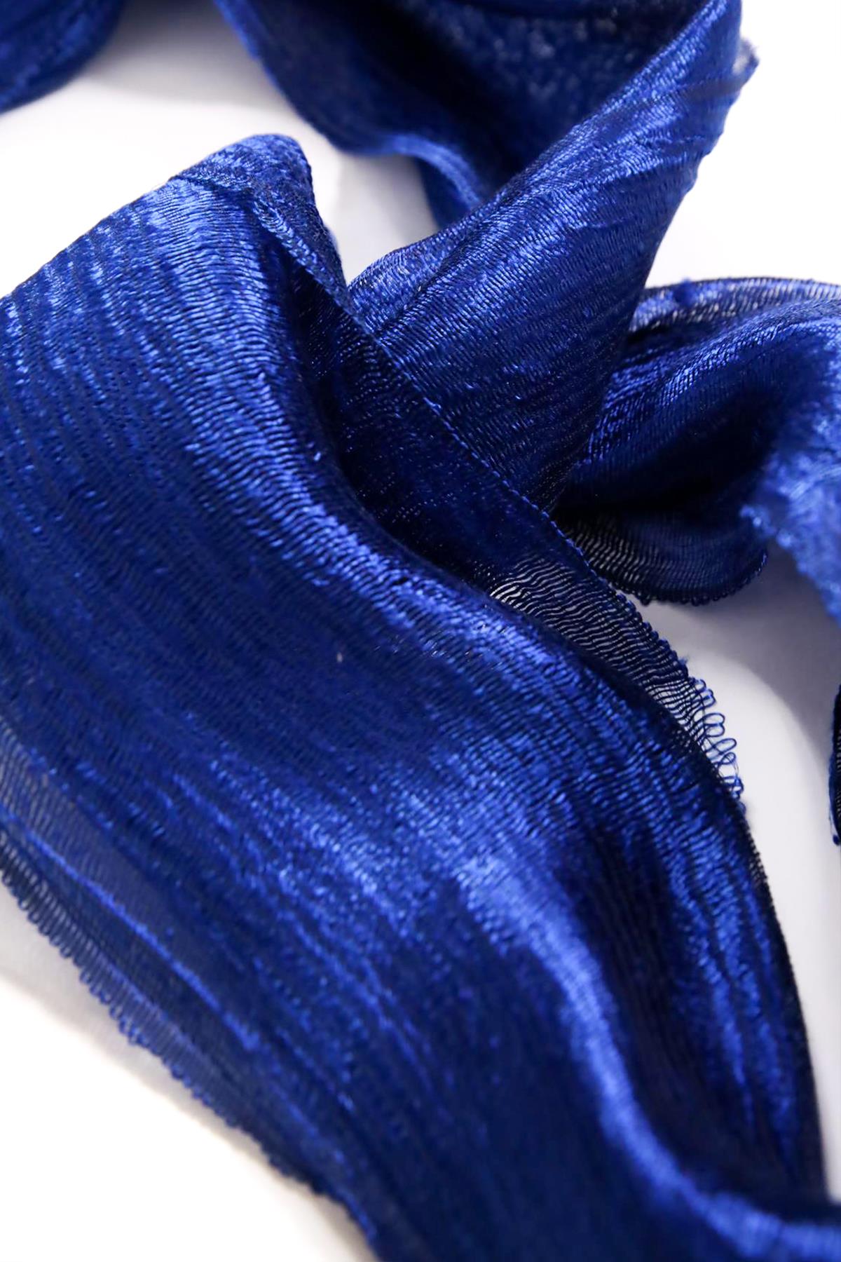 Gece Mavisi İpek Şal - Şaman Butik Gece Mavisi İpek Şal