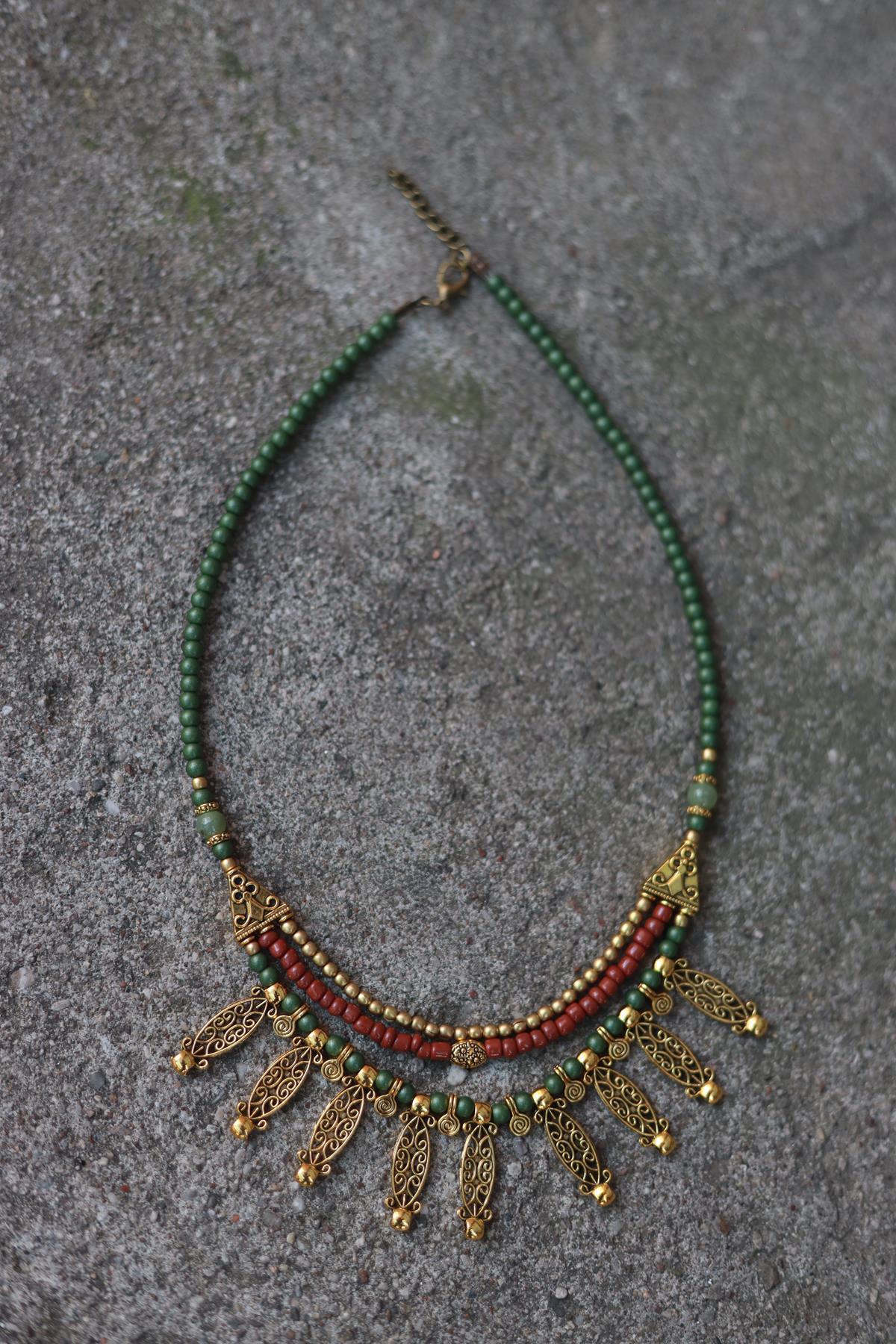 Antik Tasarım Çoklu Kolye