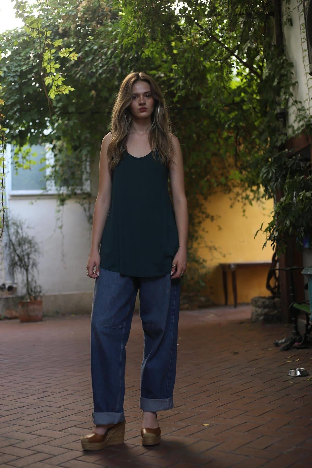 Zümrüt Yeşili Basic Atlet