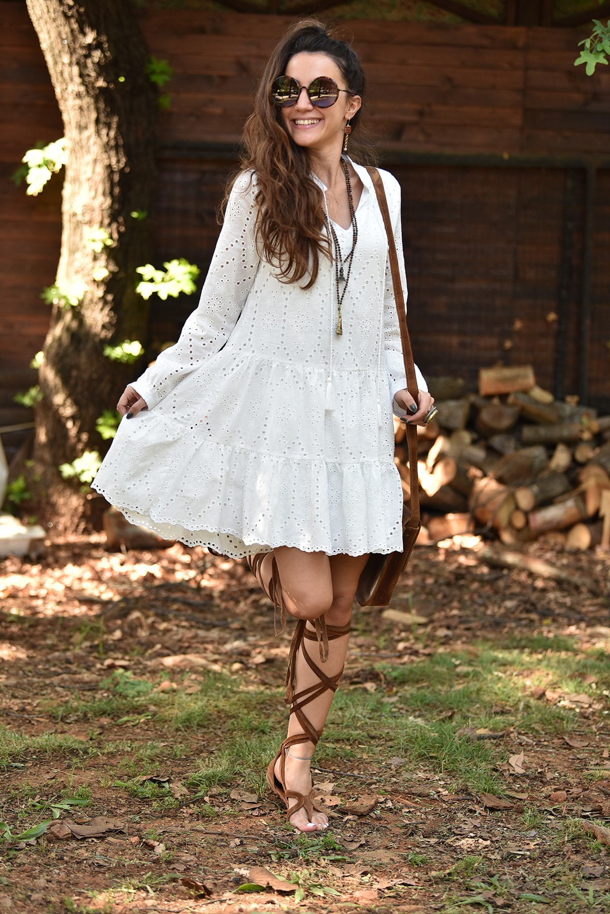 Beyaz Güpür Kısa Elbise - Şaman Butik - Bohem Giyim ve Aksesuar | Kadın &  Erkek