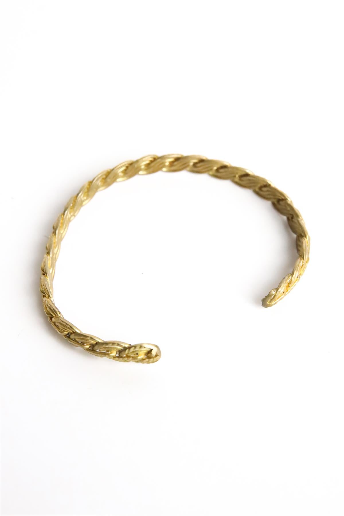 Bronz Örgü Bileklik - Şaman Butik Bronz Örgü Bileklik