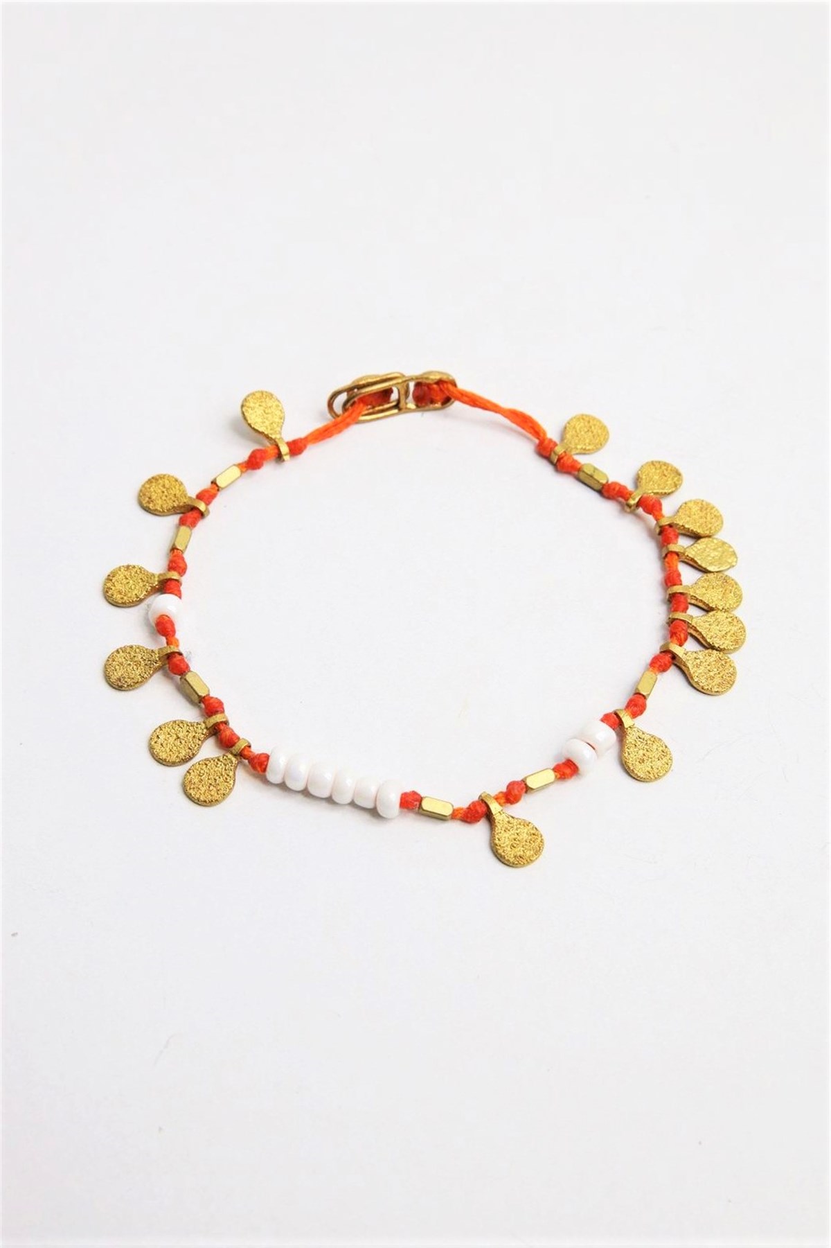  Bronz Parça Detaylı Mercan Ve Su İncili Tasarım Bileklik