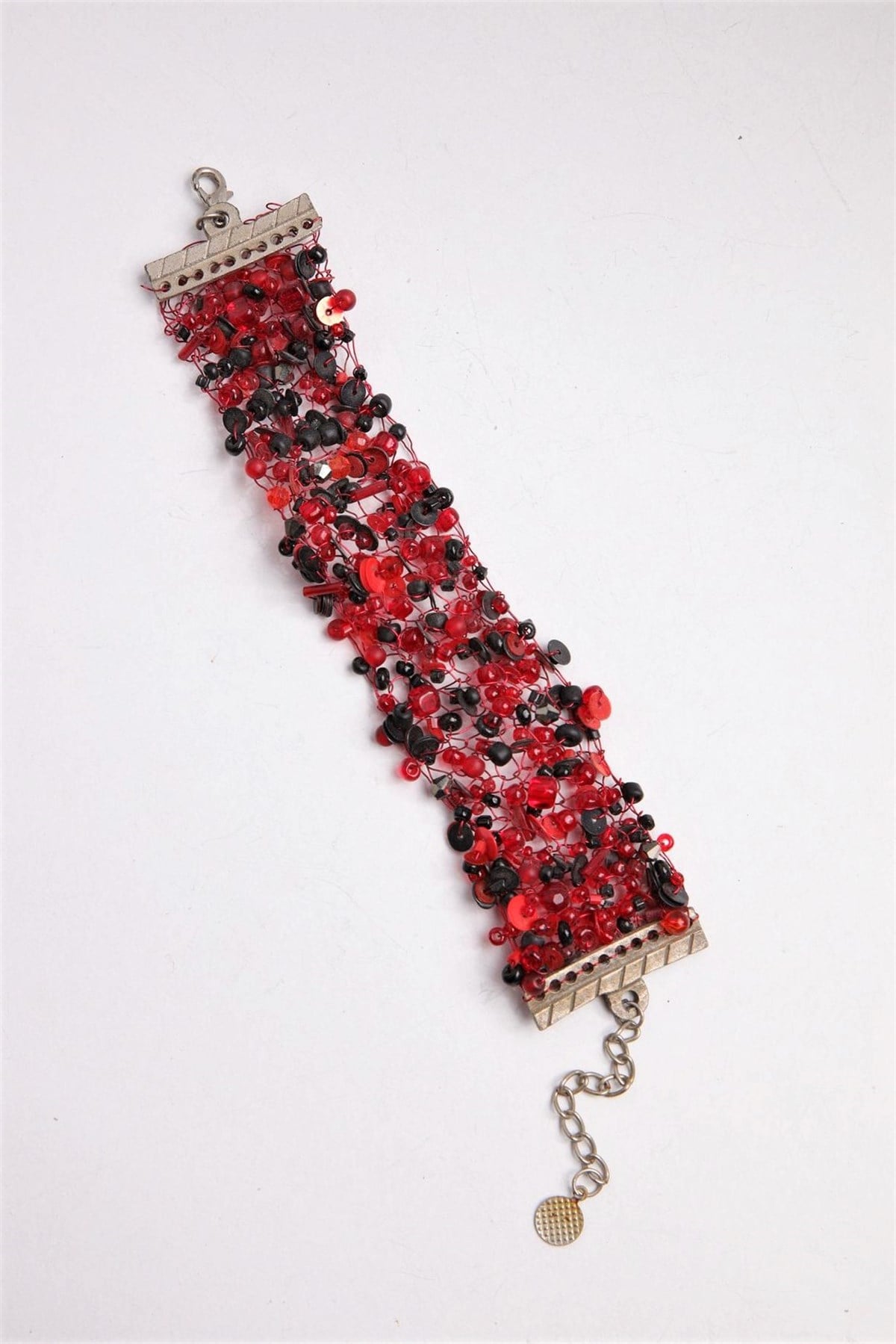  Cam Taşlı Pullu Örgü Tasarım Bileklik