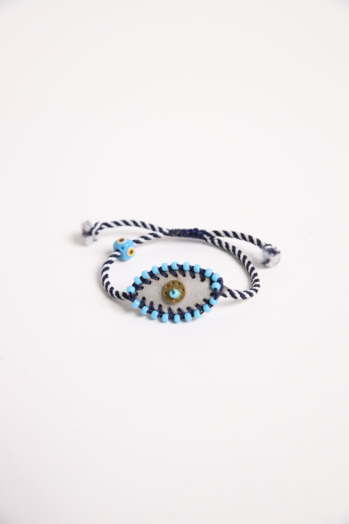 Gri Keçe Tabanlı Tasarım Bileklik	- Şaman Butik Gri Keçe Tabanlı Tasarım Bileklik