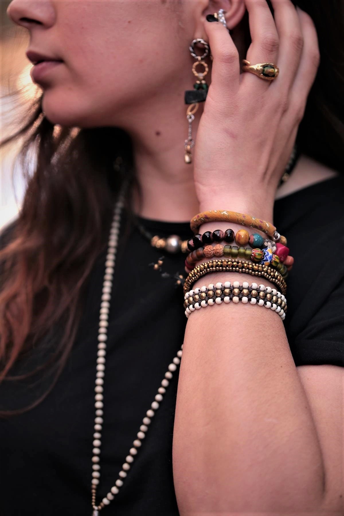 Seramik Mercan Taşlı Renkli Bileklik - Şaman Butik Seramik Mercan Taşlı Renkli Bileklik