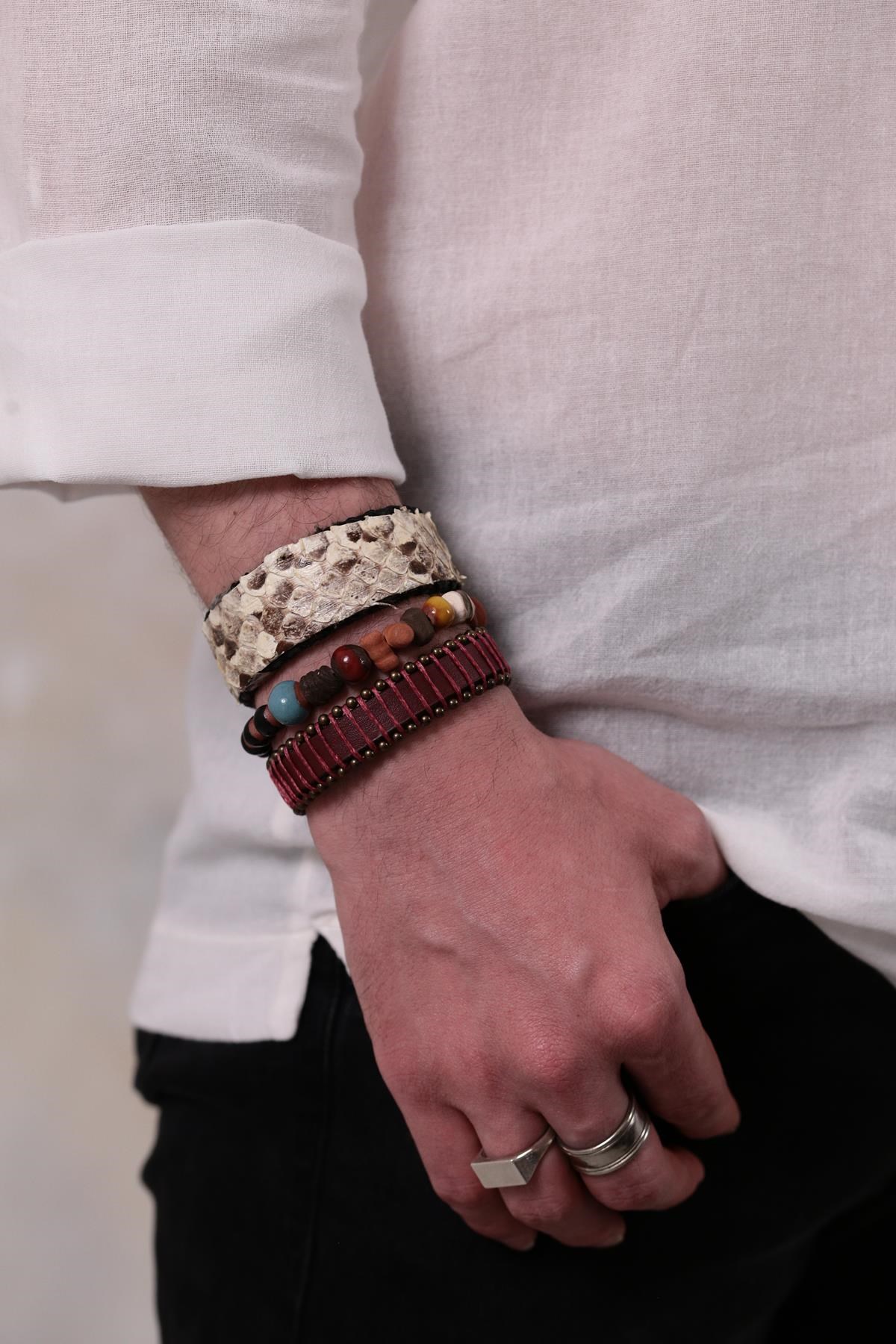 Yılan Derili Bileklik Yılan Derili Bileklik