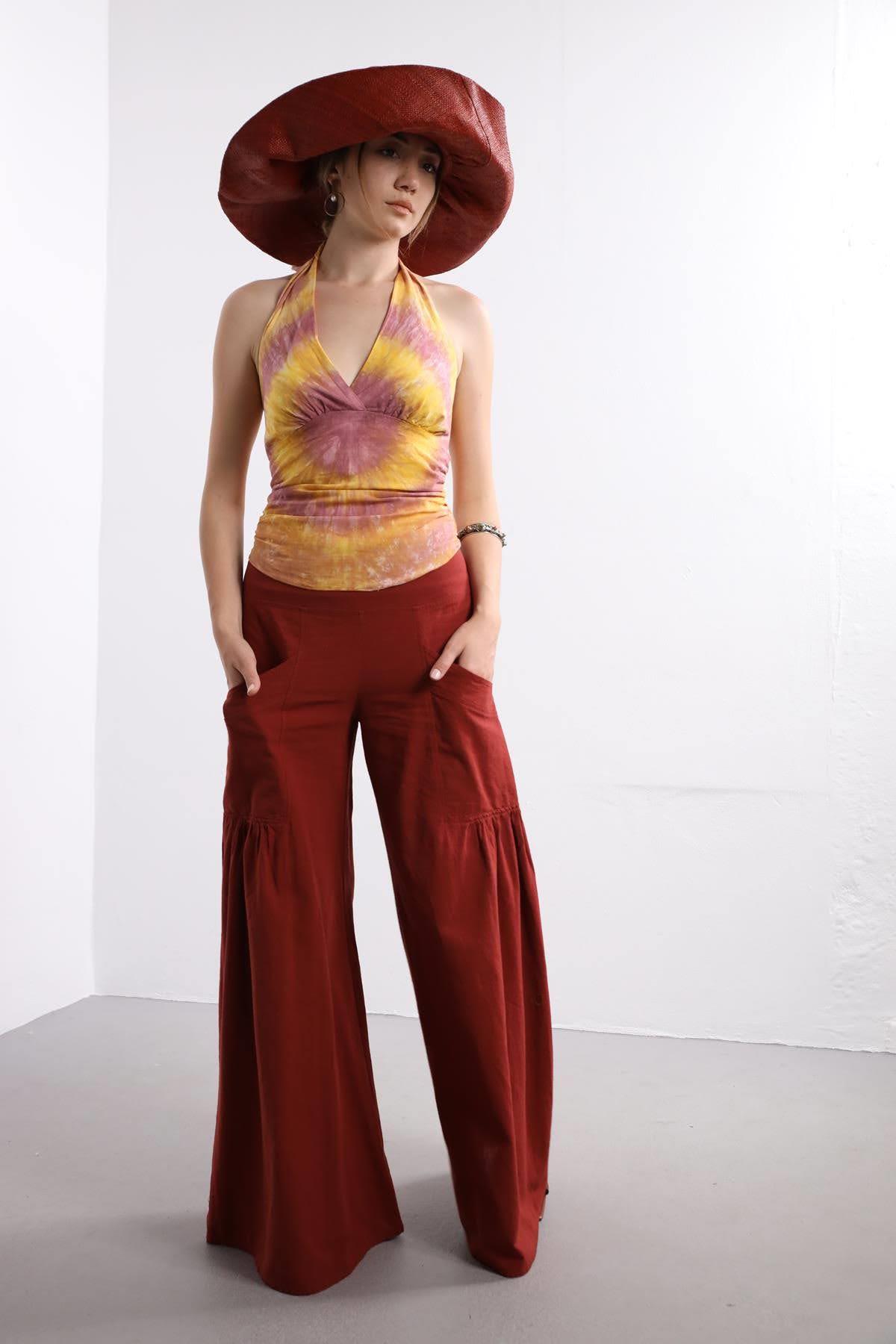 Batikli Bulmaca Bluz - Şaman Butik Batikli Bulmaca Bluz