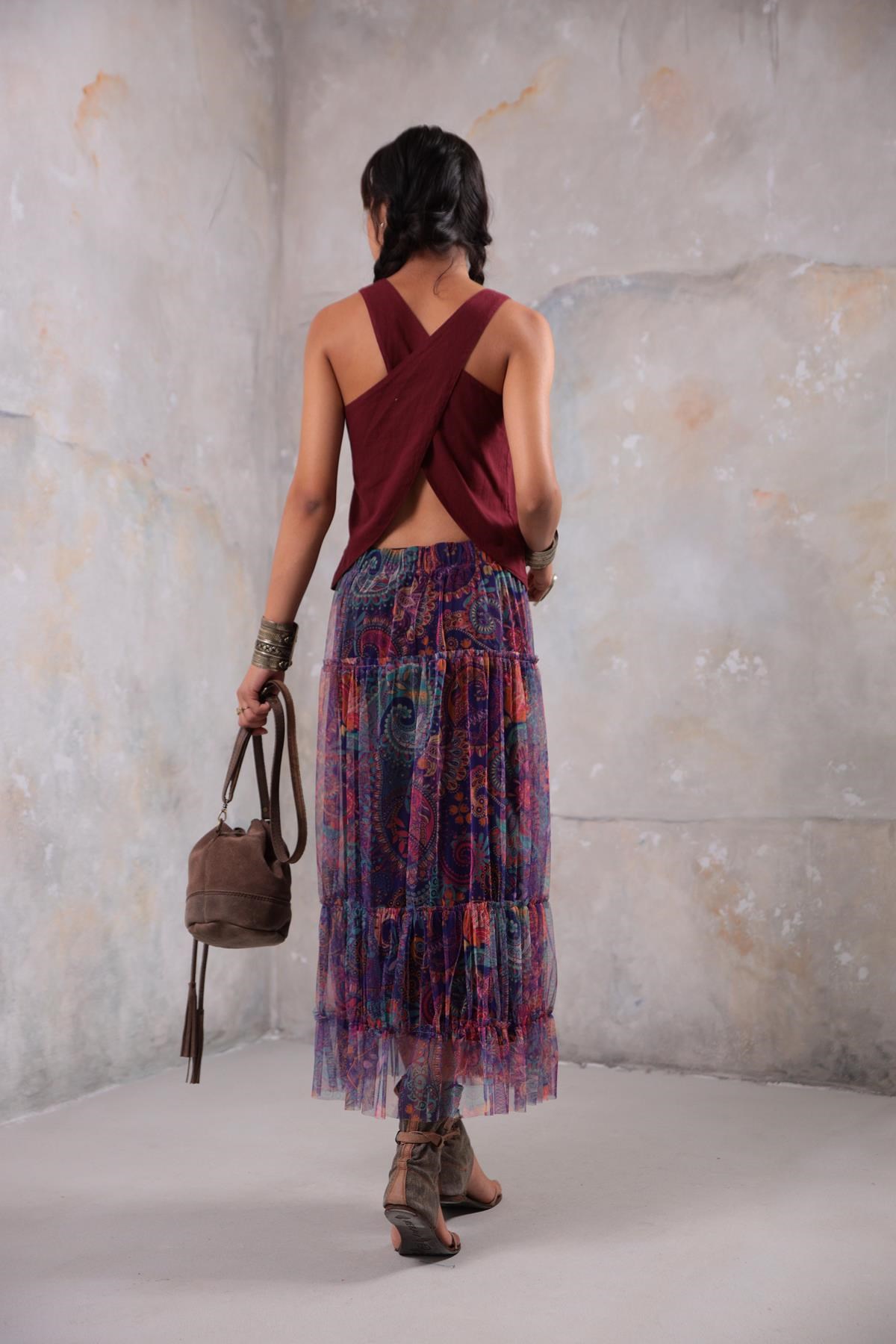 Bordo Albin Bluz - Şaman Butik Bordo Albin Bluz