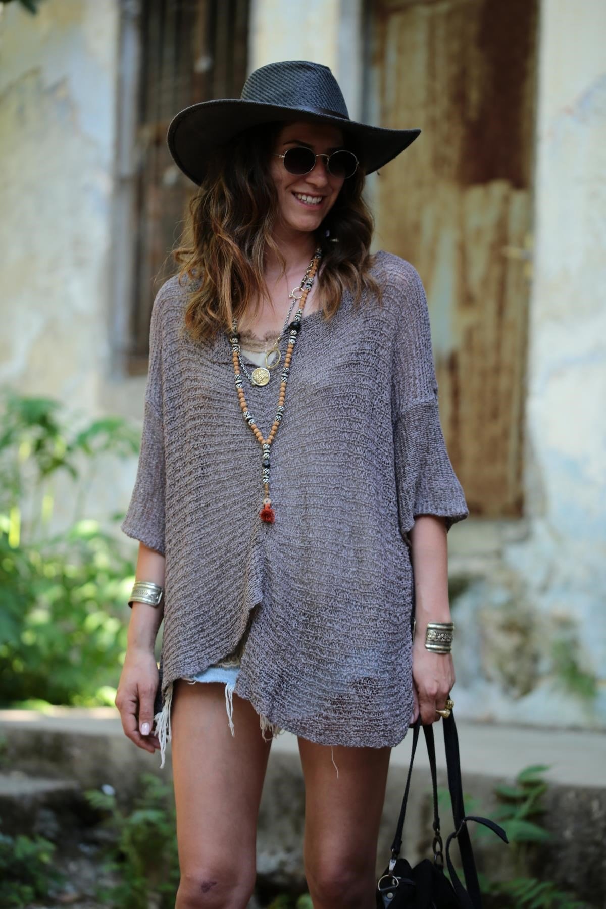  Koyu Gri Tensel Merserize Bluz