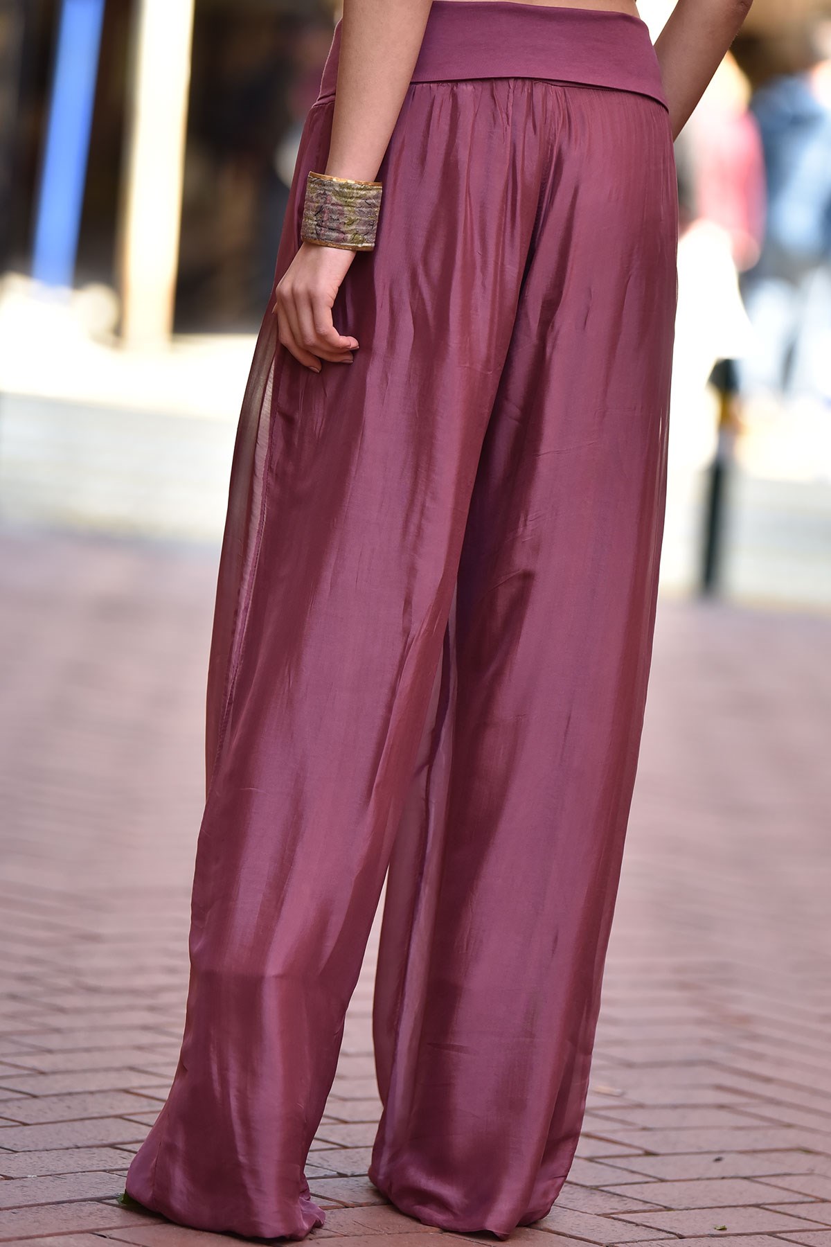 Damson Silk Pants - Şaman Butik | Boho Fashion