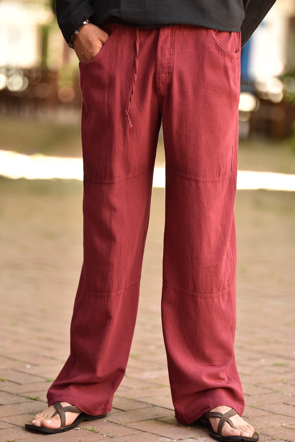 Bordo Nepali Rahat Kesim Erkek Pantolon