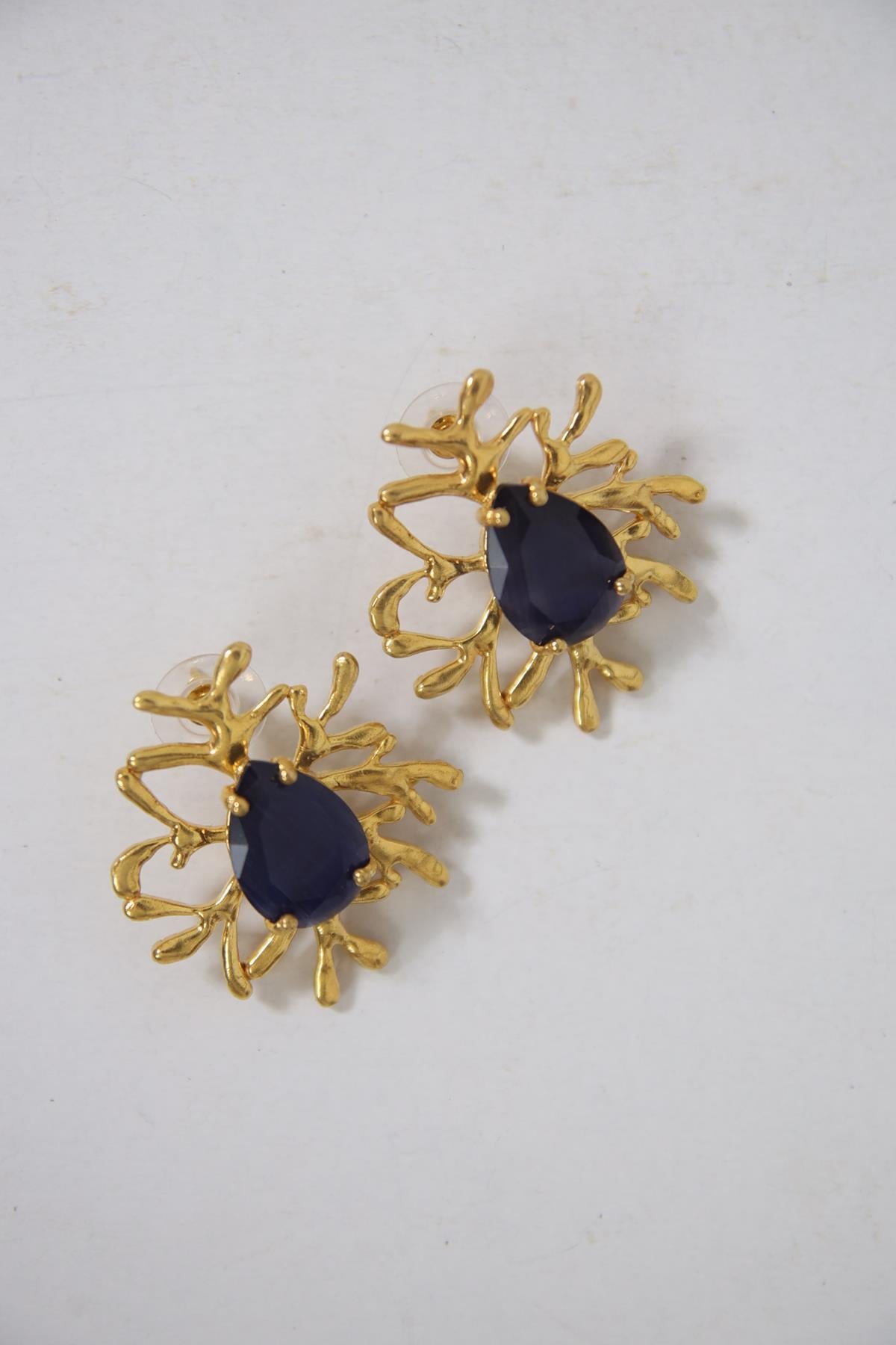 Bronz Üstü Altın Suyu Kaplama Küpe