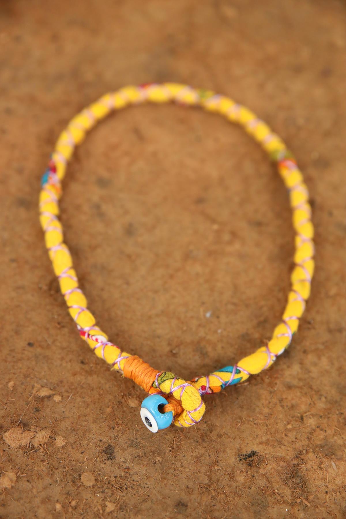 Renkli Nazar Boncuğu Detaylı Tasarım Kolye