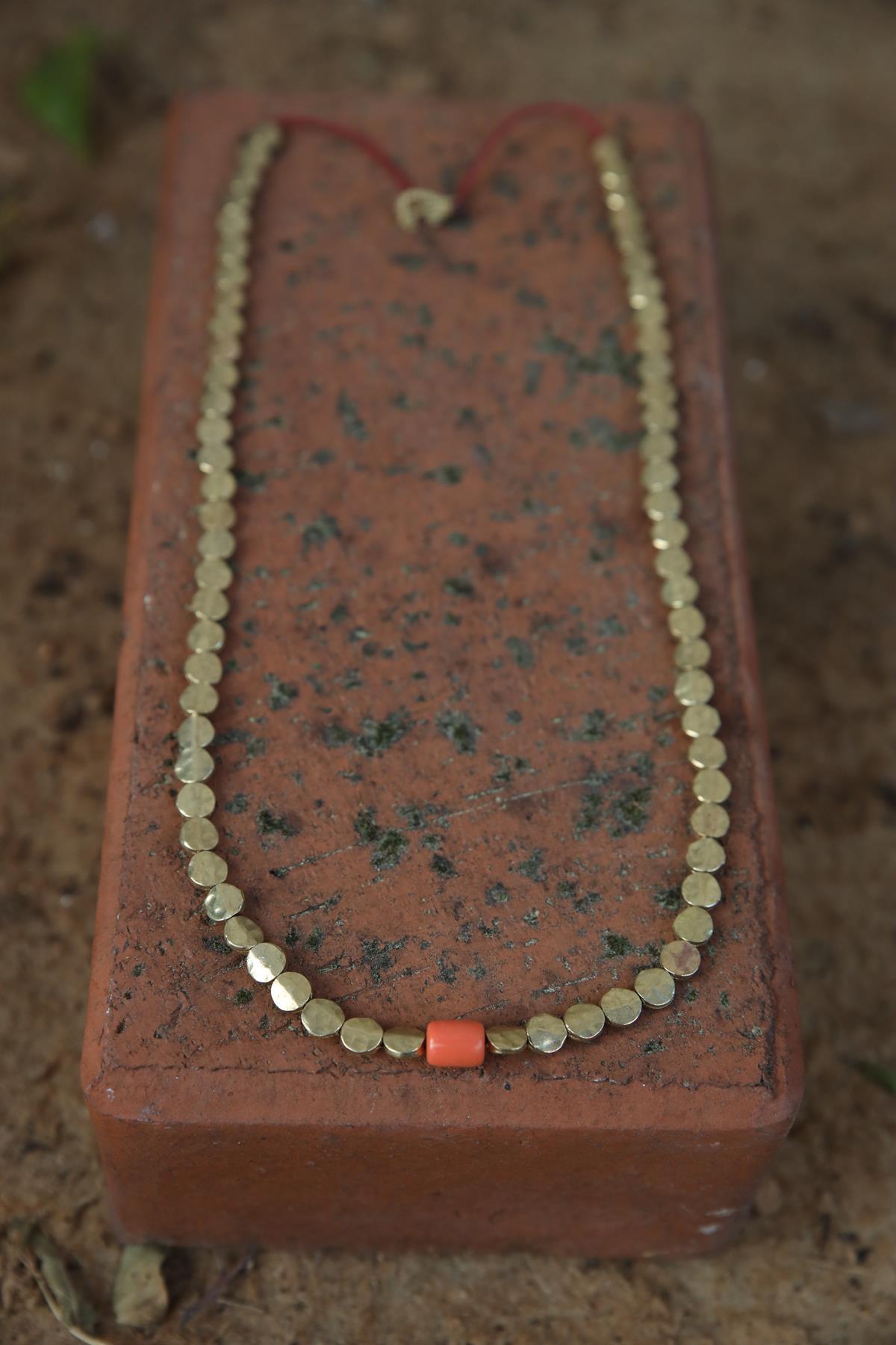 Mercimek Tasarım Bronz El Yapımı Kolye