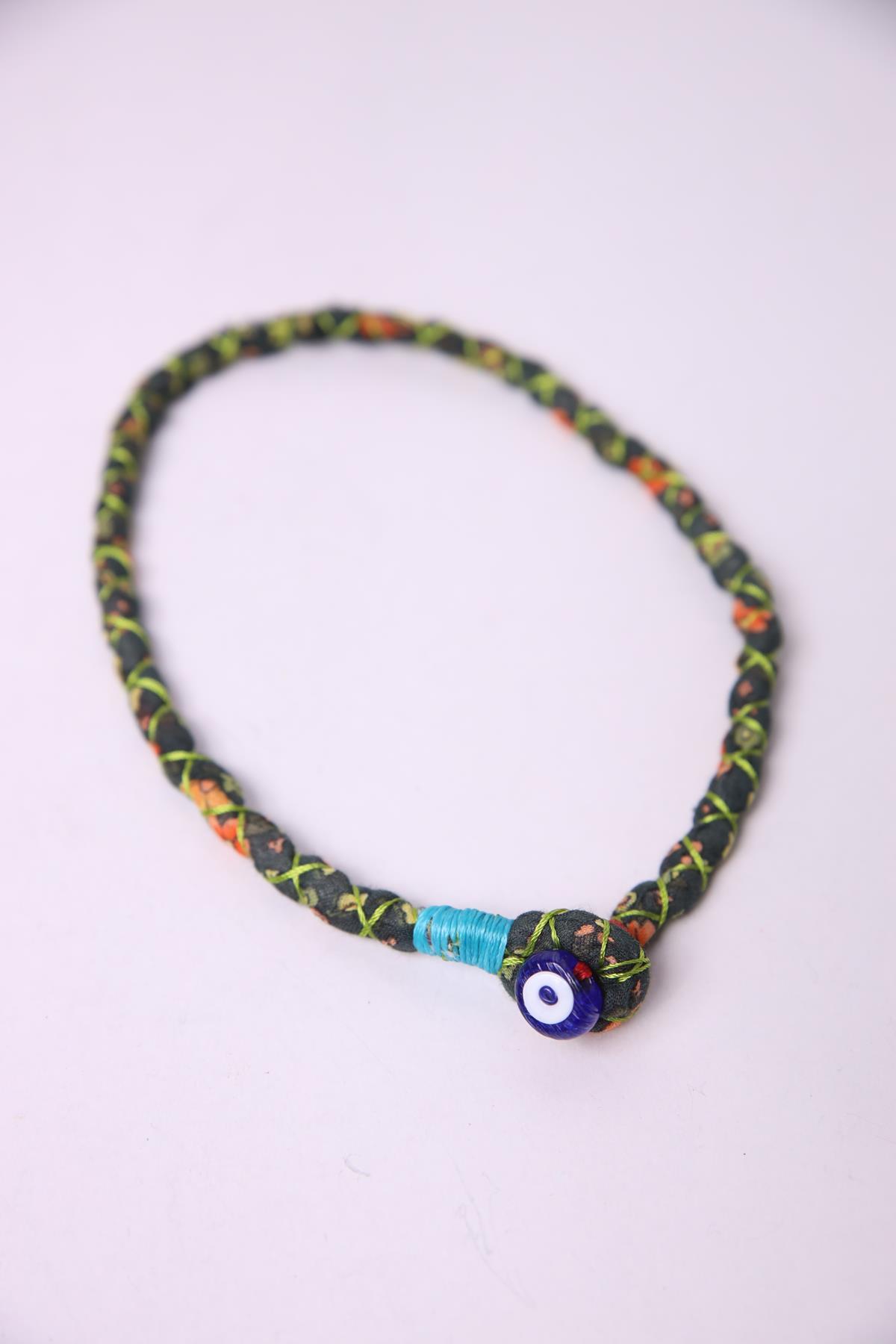 Renkli Nazar Boncuğu Detaylı Tasarım Kolye