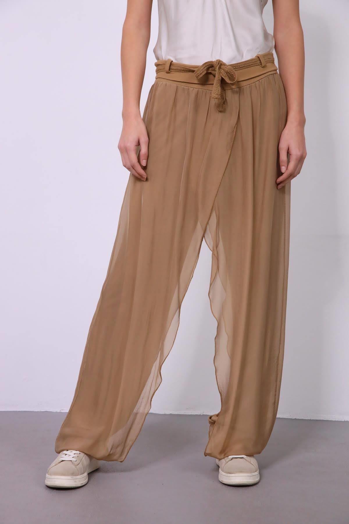 Camel İpek Dar Şalvar - Şaman Butik - Bohem Giyim ve Aksesuar | Kadın & Erkek Camel İpek Dar Şalvar