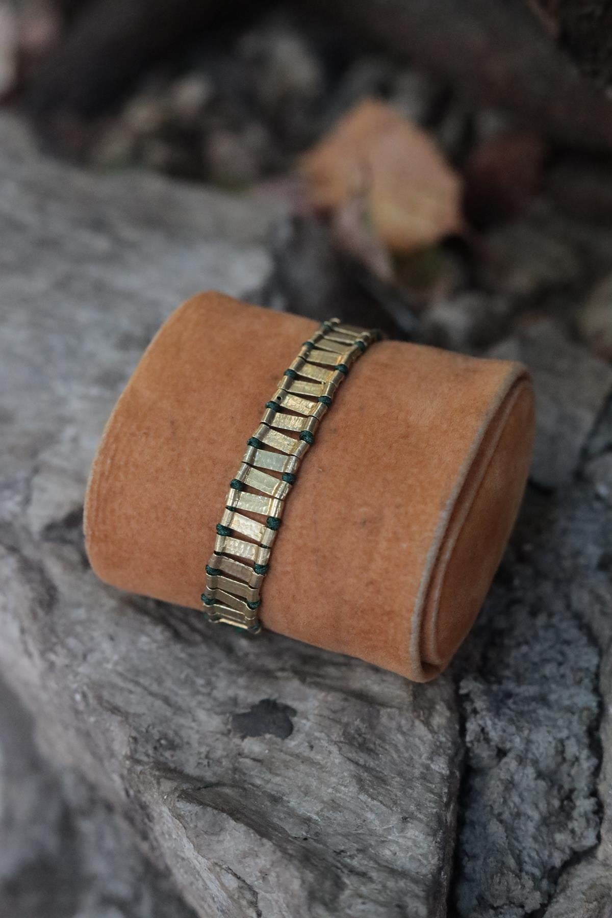 Alloy Madeni Yeşil İpli El Yapımı Bileklik