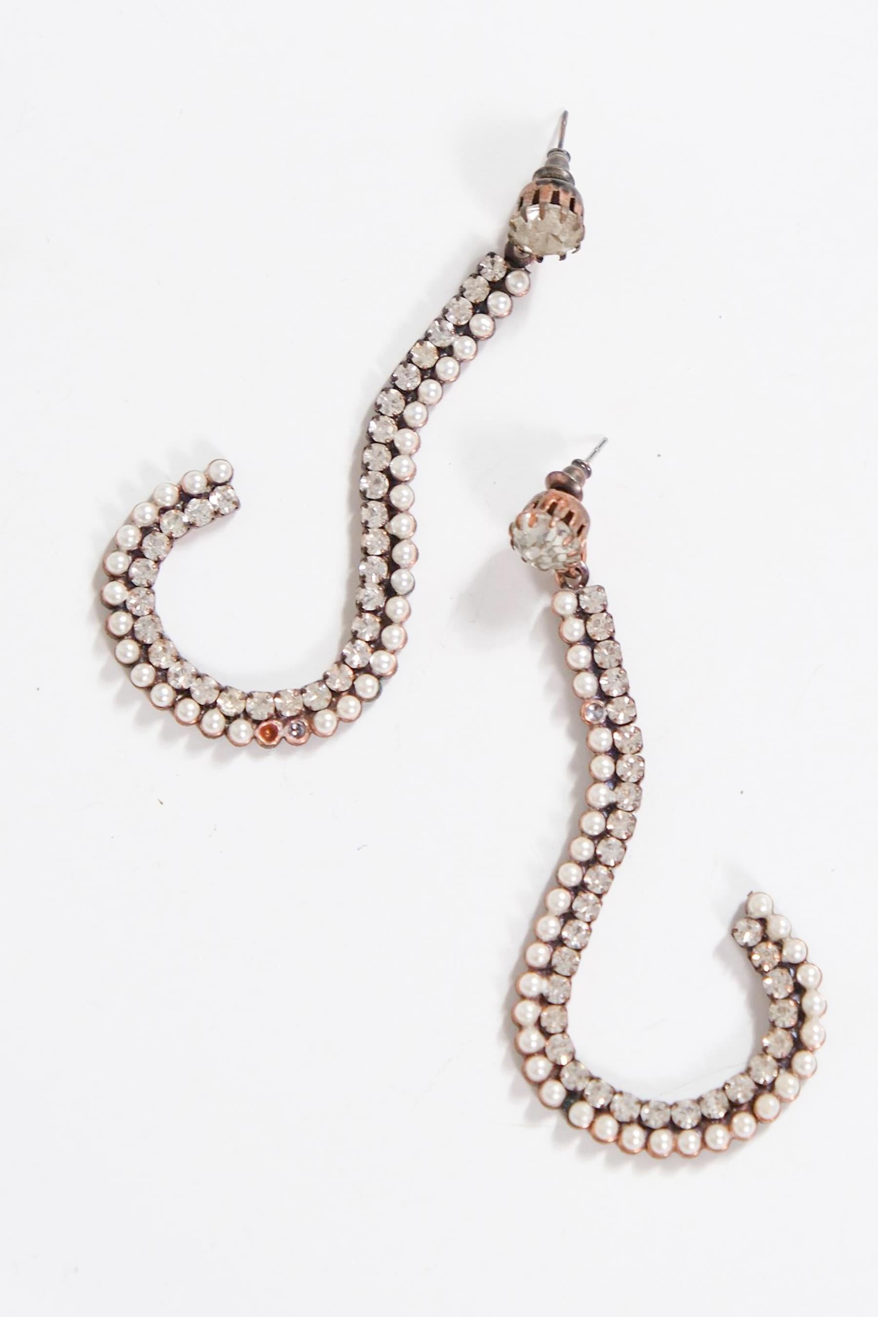 Kristal Detaylı Sallantılı Küpe - Şaman Butik Kristal Detaylı Sallantılı Küpe