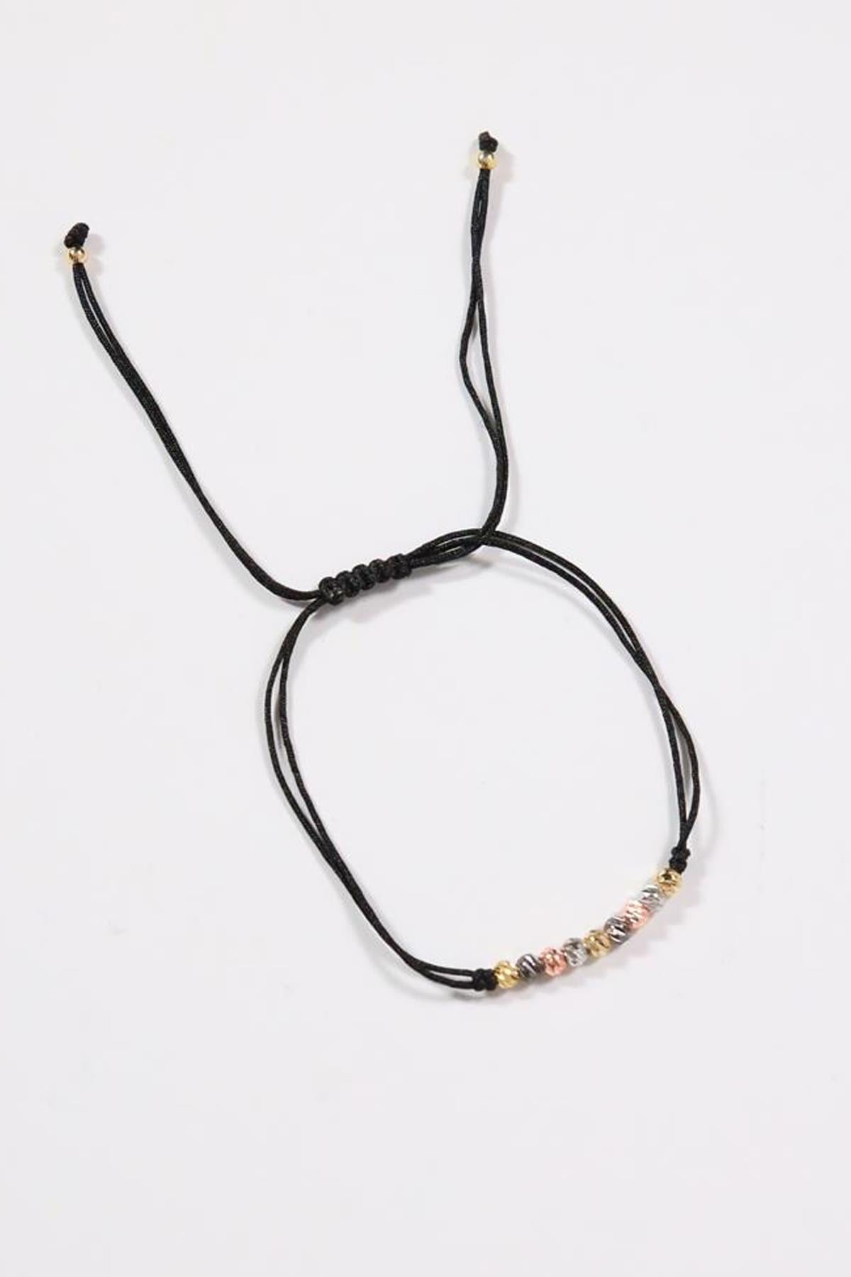 Siyah İpli Ayarlanabilir Bileklik - Şaman Butik Siyah İpli Ayarlanabilir Bileklik