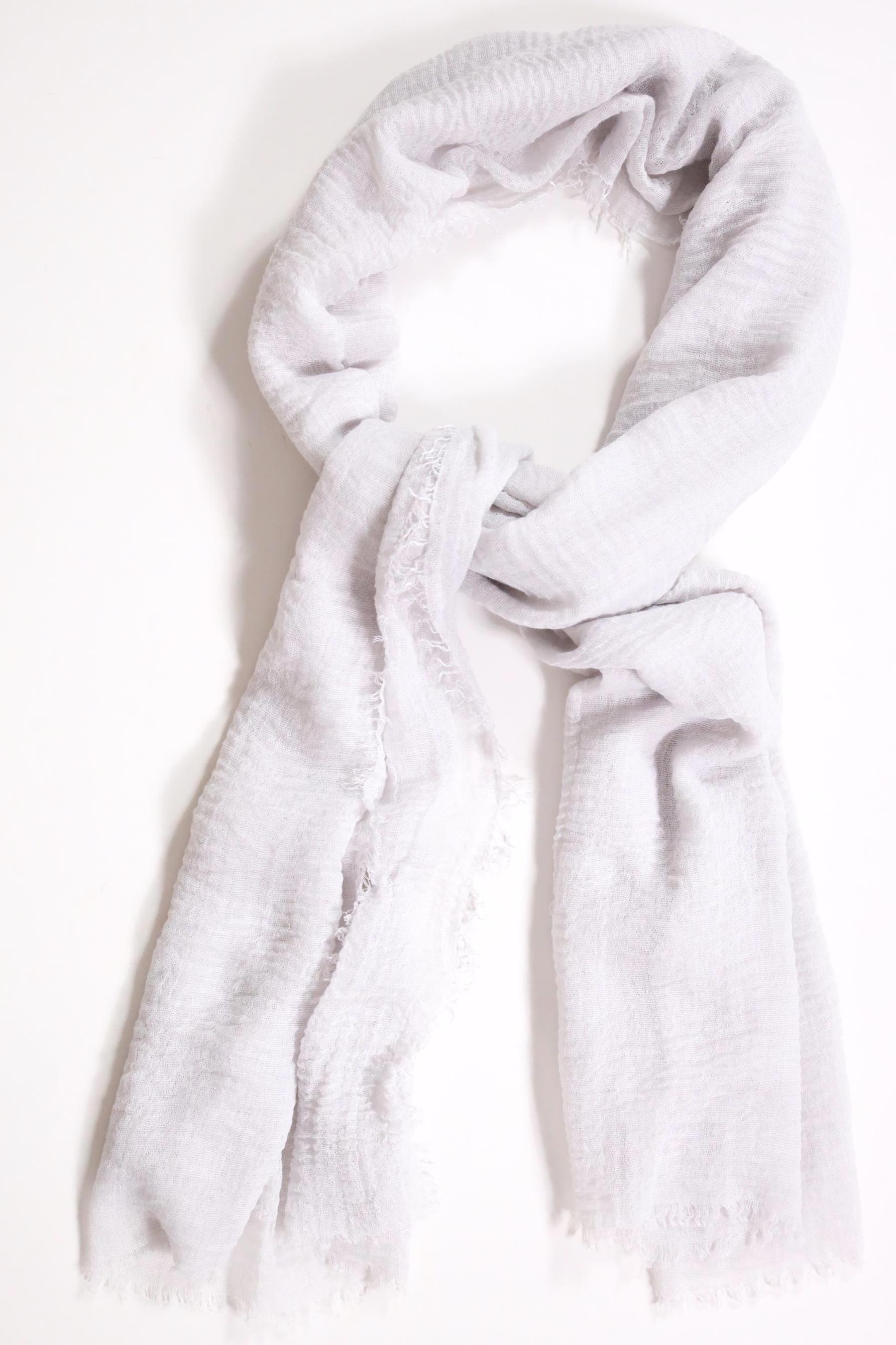 Açık Gri Pamuk Şal - Şaman Butik Açık Gri Pamuk Şal