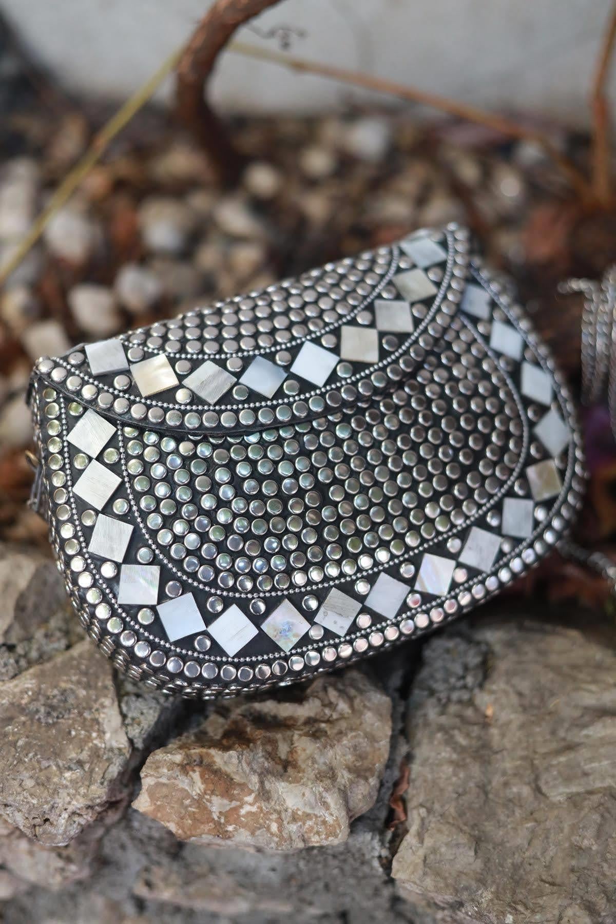 Green Stoned Special Design Bag