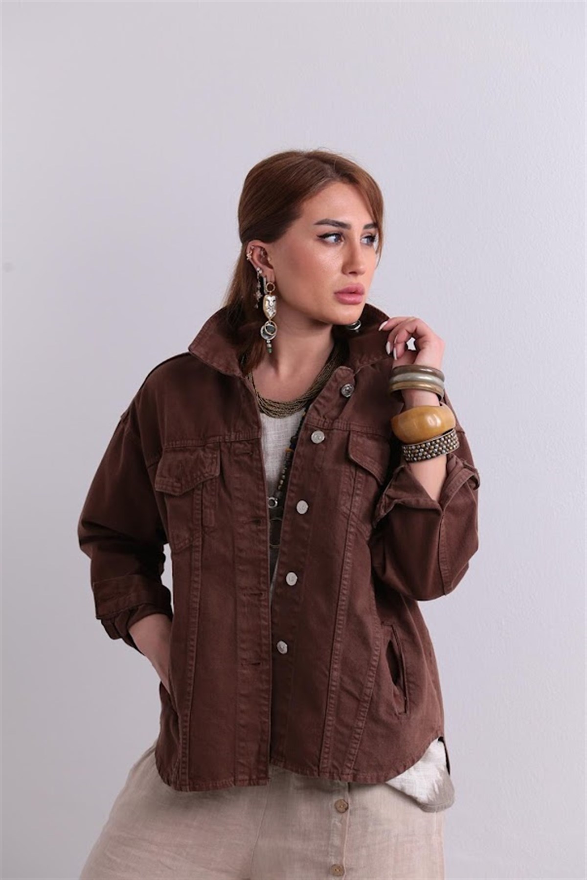 Kahverengi Fleto Cep Kot Ceket - Şaman Butik - Bohem Giyim ve Aksesuar |  Kadın & Erkek
