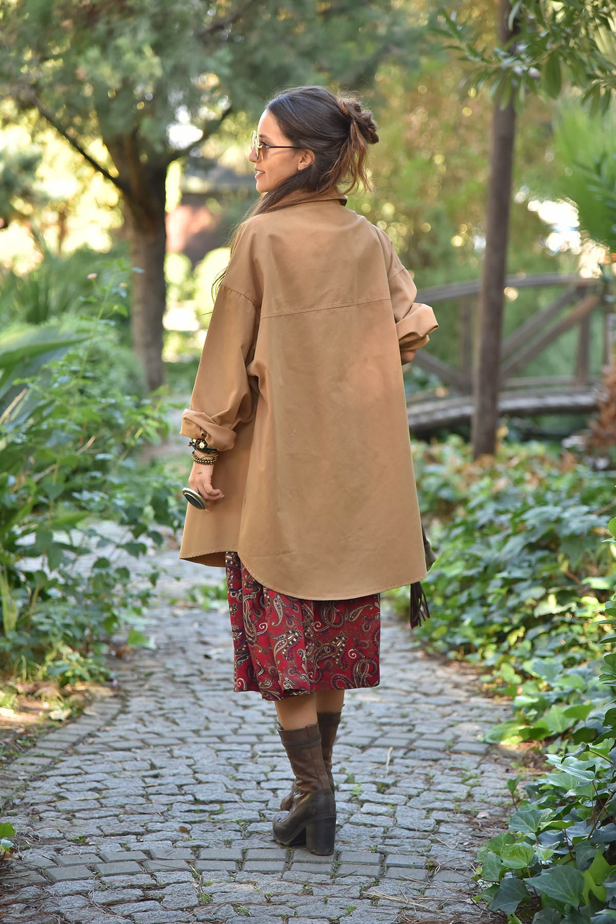 Kahverengi Oversize Düğme Detay Gömlek Ceket - Şaman Butik - Bohem Giyim ve  Aksesuar | Kadın & Erkek