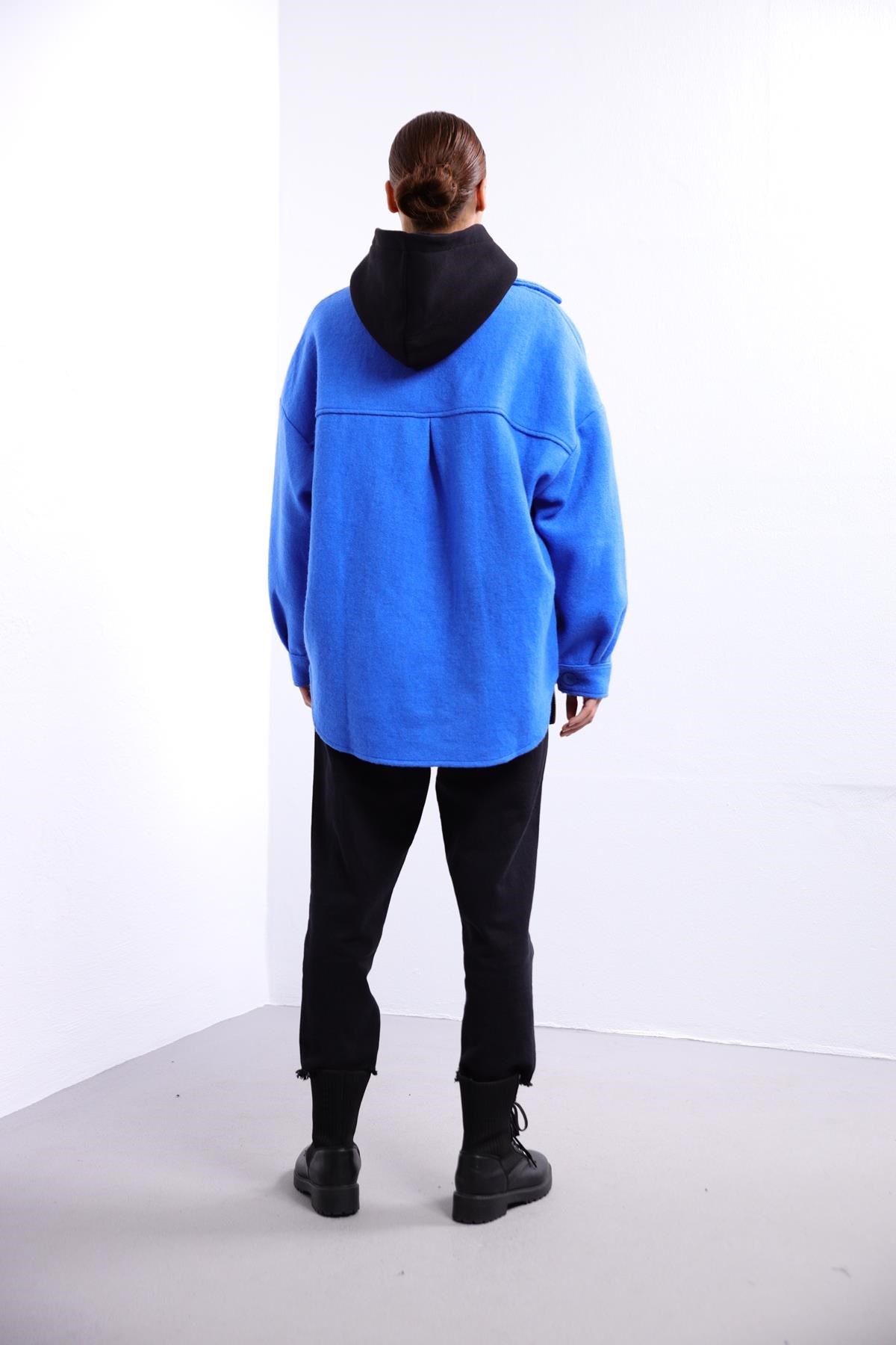 Blue Big Button Jacket Blue Big Button Jacket