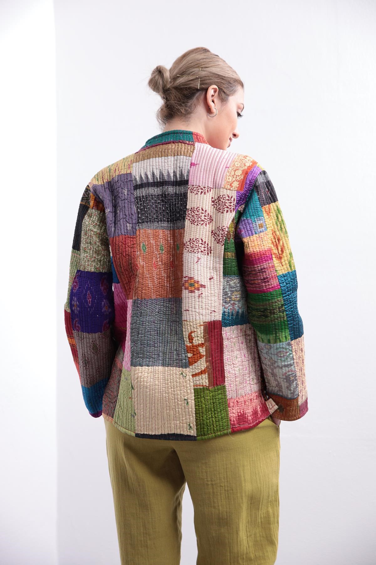 Renkli Cepli Patchwork Ceket - Şaman Butik - Bohem Giyim ve Aksesuar |  Kadın & Erkek