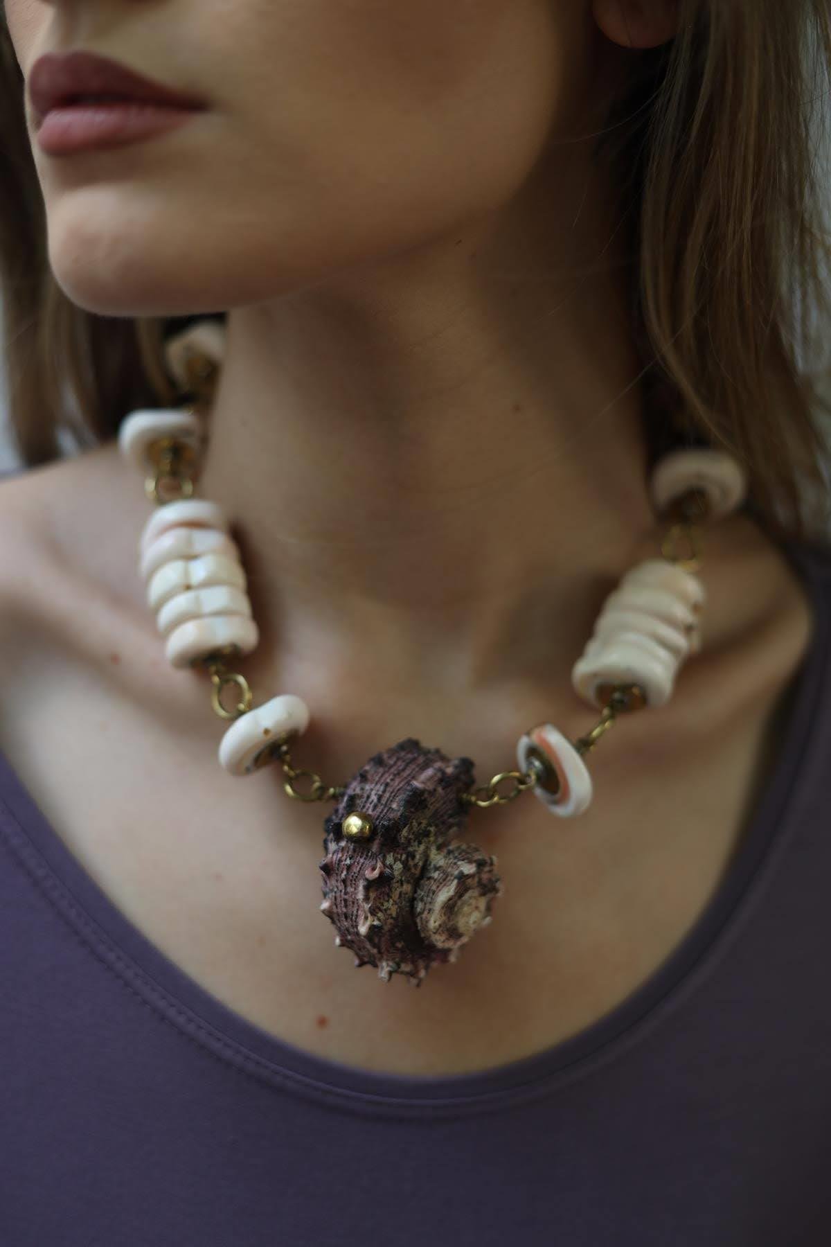 Deniz Kabuğu Tasarım Kolye